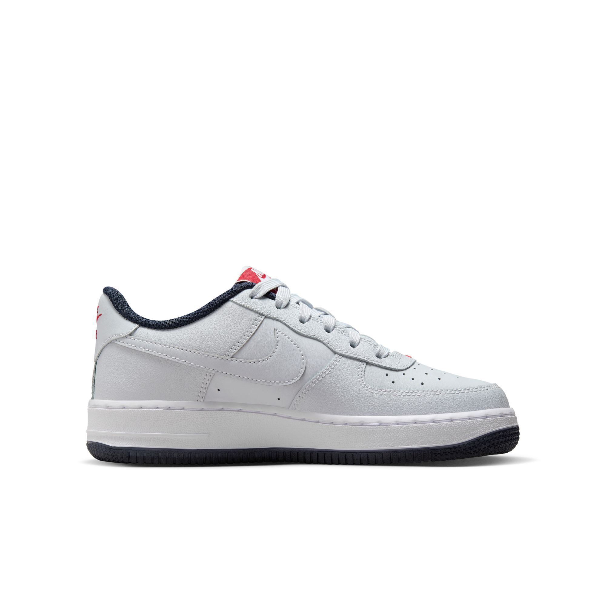 Nike Air Force 1 LV8 4, Platino Puro/Rojo Universitario/Obsidiana/Platino Puro, hi-res