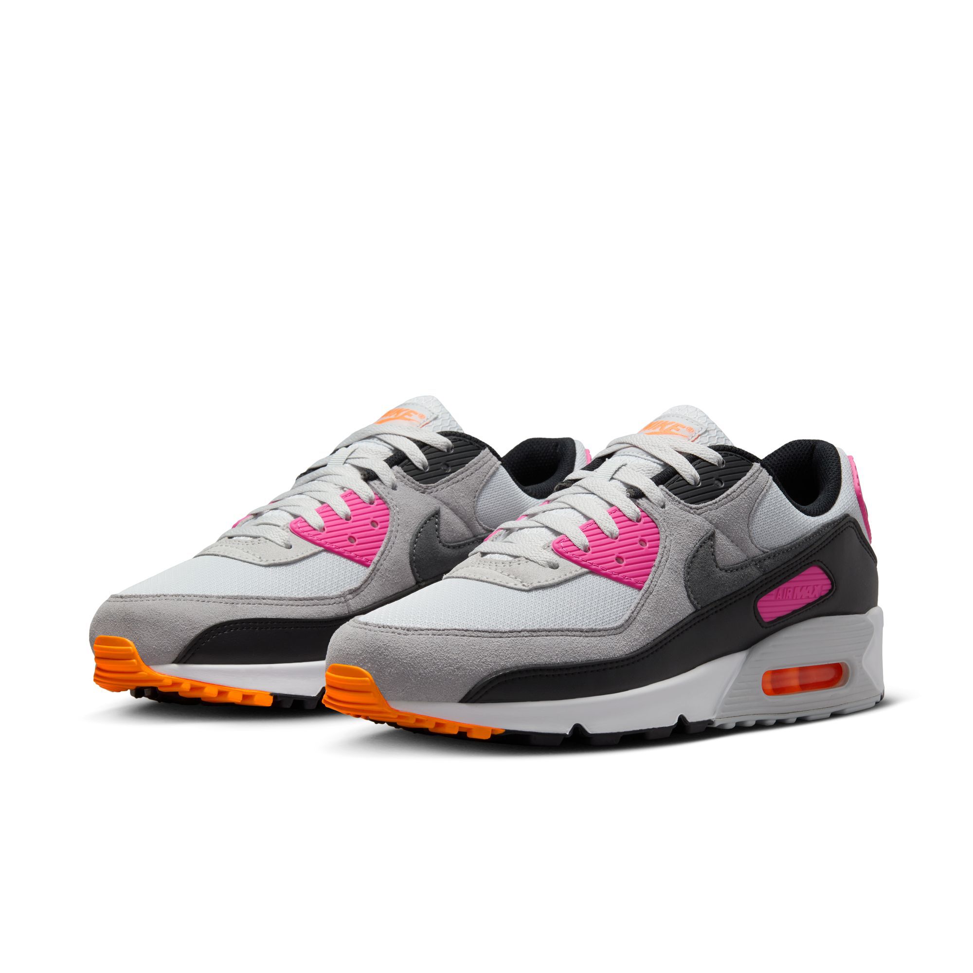 Nike Air Max 90, Platino Puro/Rosa Alquimia/Naranja Total/Gris Azulado, hi-res