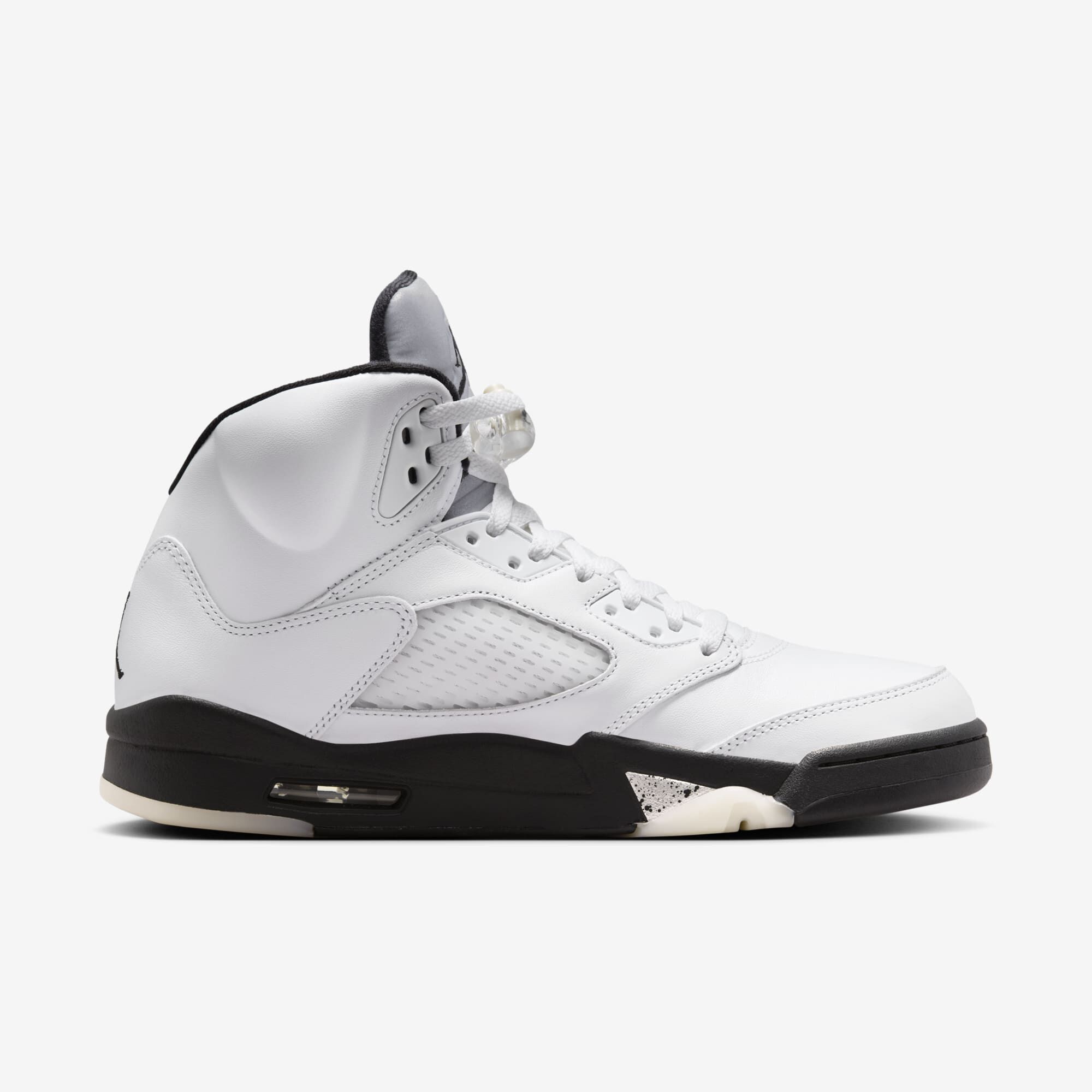 Air Jordan 5 Retro, Blanco/Vela/Plata Metalizado/Negro, hi-res