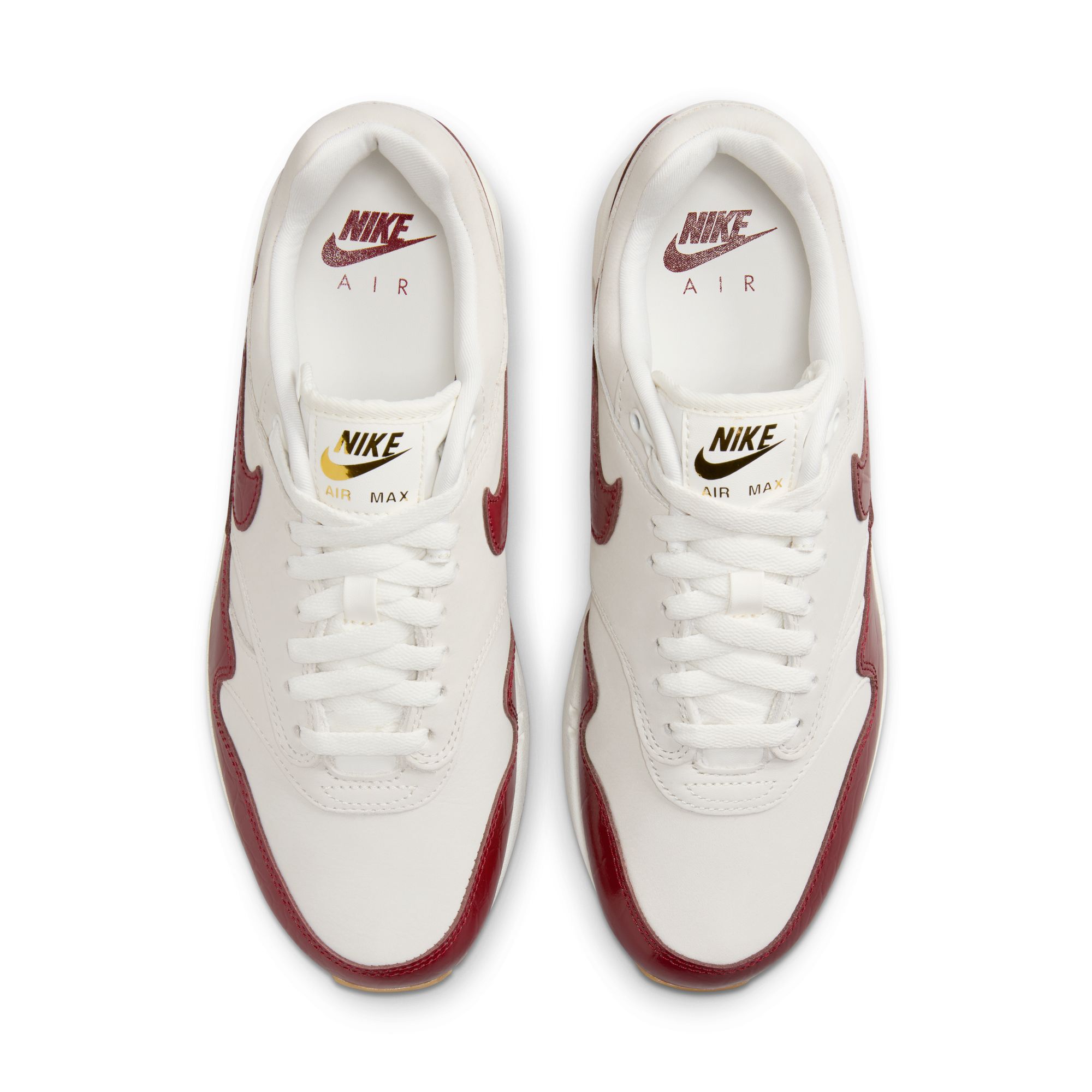 Nike Air Max 1 LX, Vela/Vela/Goma Marrón claro/Rojo equipo, hi-res