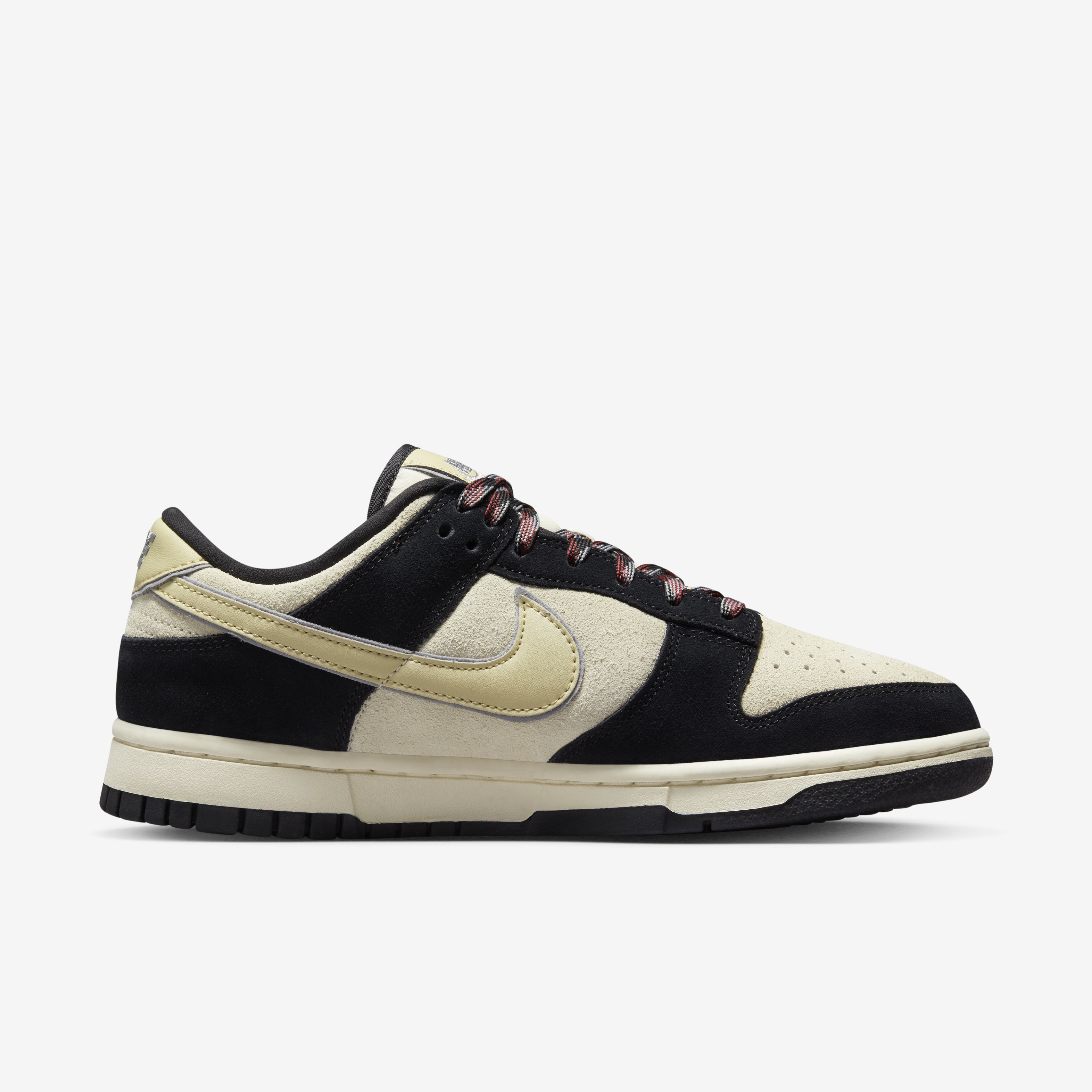 Nike Dunk Low LX, Negro/Leche de coco/Gris partícula/Oro team, hi-res