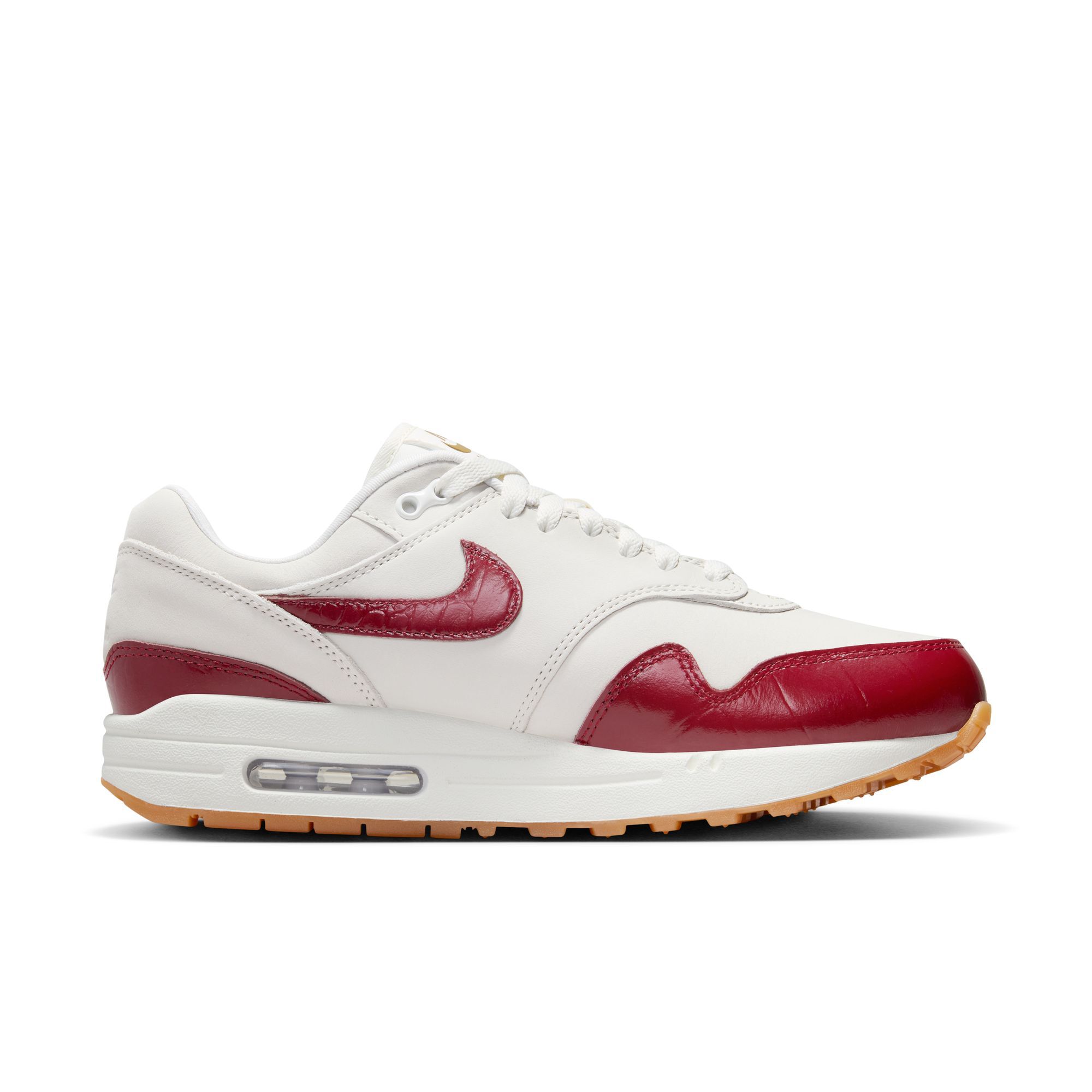 Nike Air Max 1 LX, Vela/Vela/Goma Marrón claro/Rojo equipo, hi-res