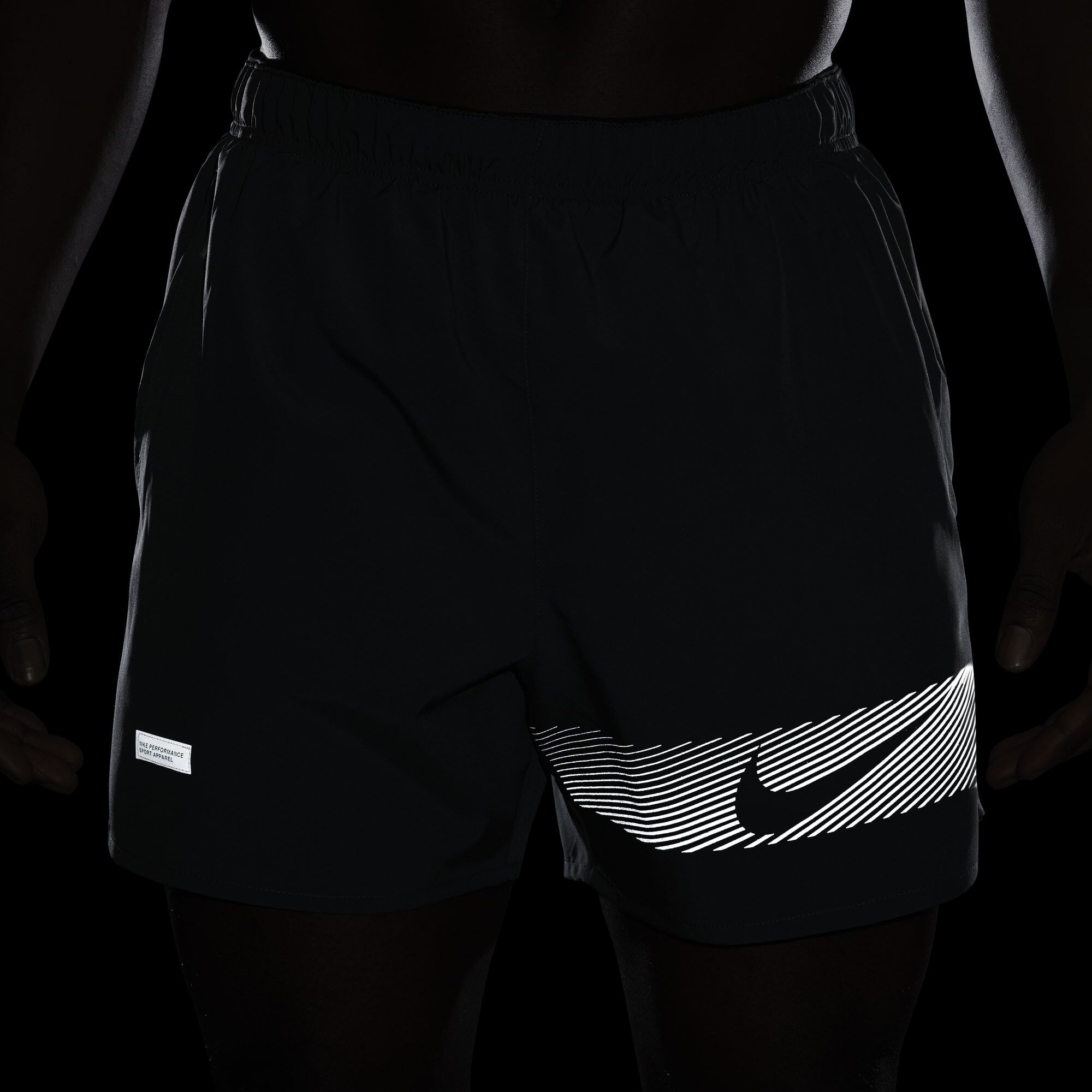 Nike Challenger Flash, Gris Hierro/Negro/Negro, hi-res