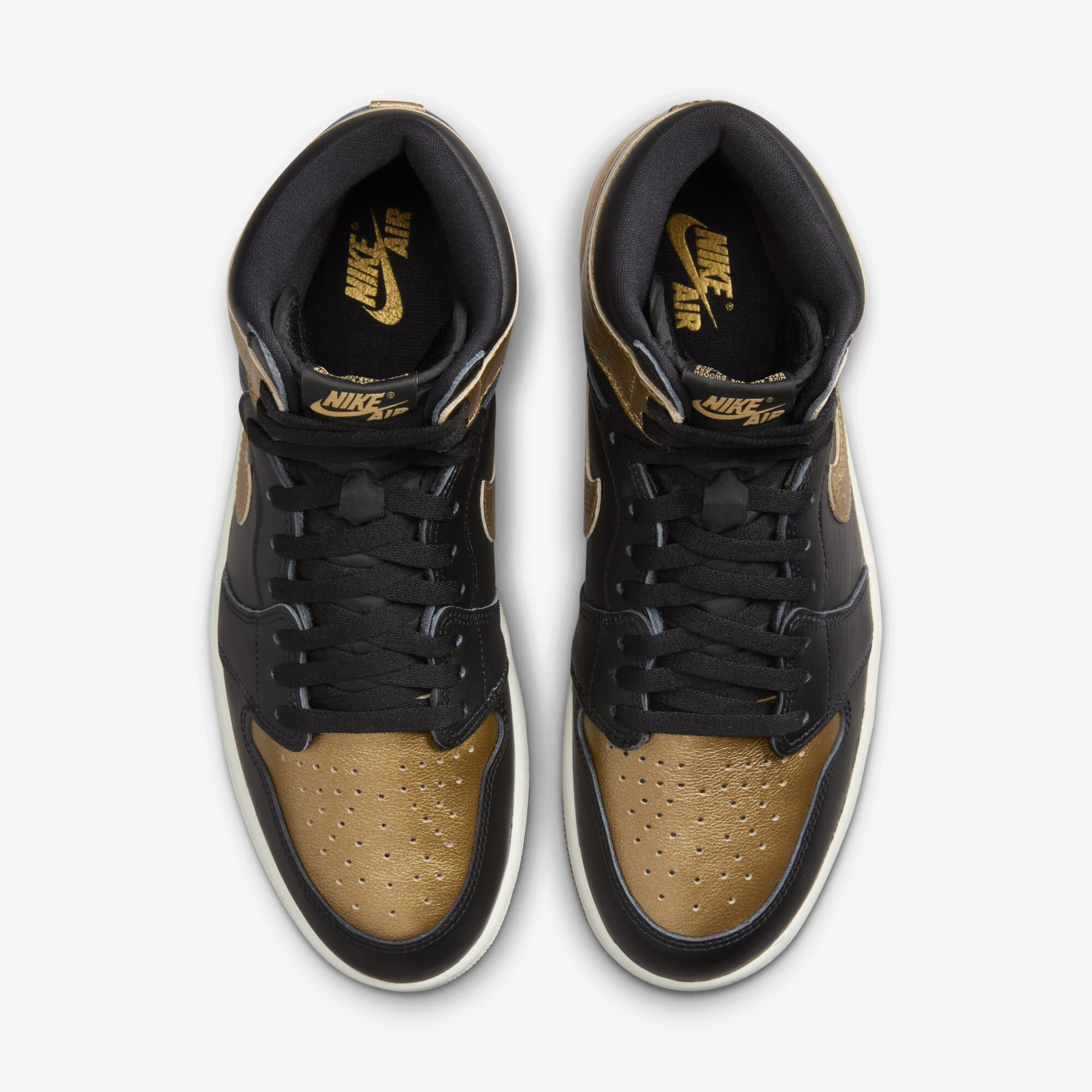 Air Jordan 1 Retro High OG, Negro/Vela/Oro Metalizado, hi-res