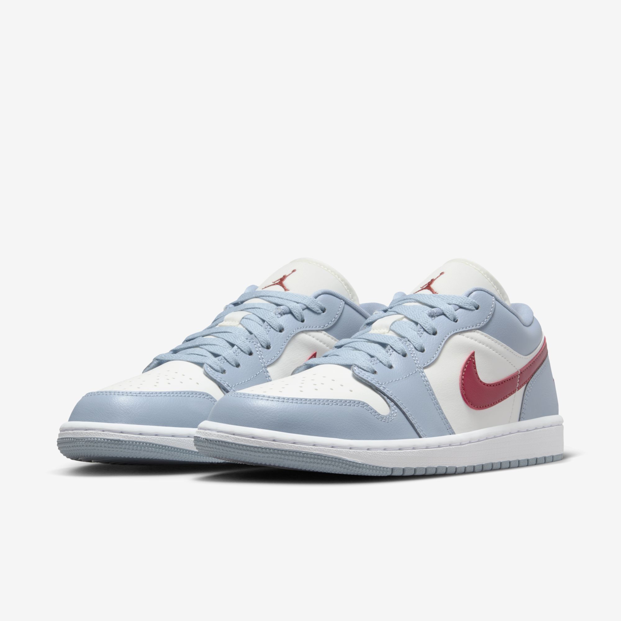 Air Jordan 1 Low, Vela/Duna Rojo-Azul-Gris-Blanco, hi-res