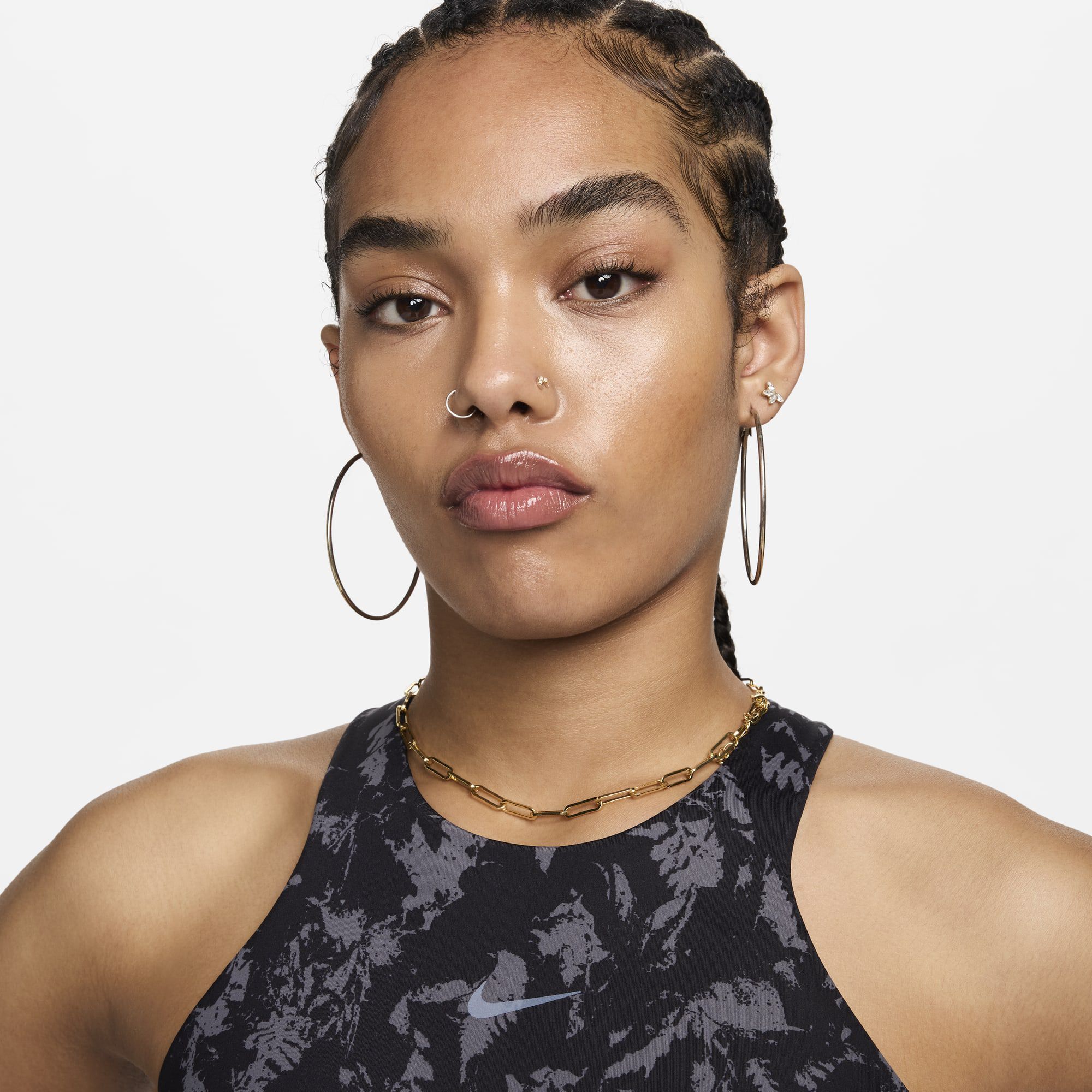 Nike One Strappy Back, Negro/Negro, hi-res