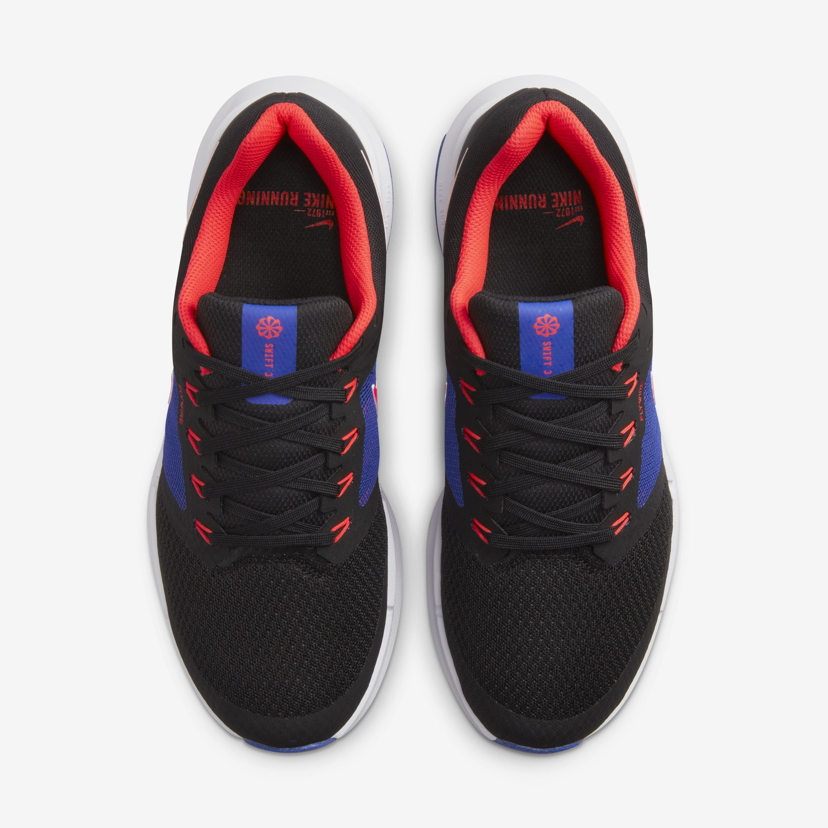 Nike Run Swift 3, Negro/Carmesí Brillante-Azul Corredor-Blanco, hi-res