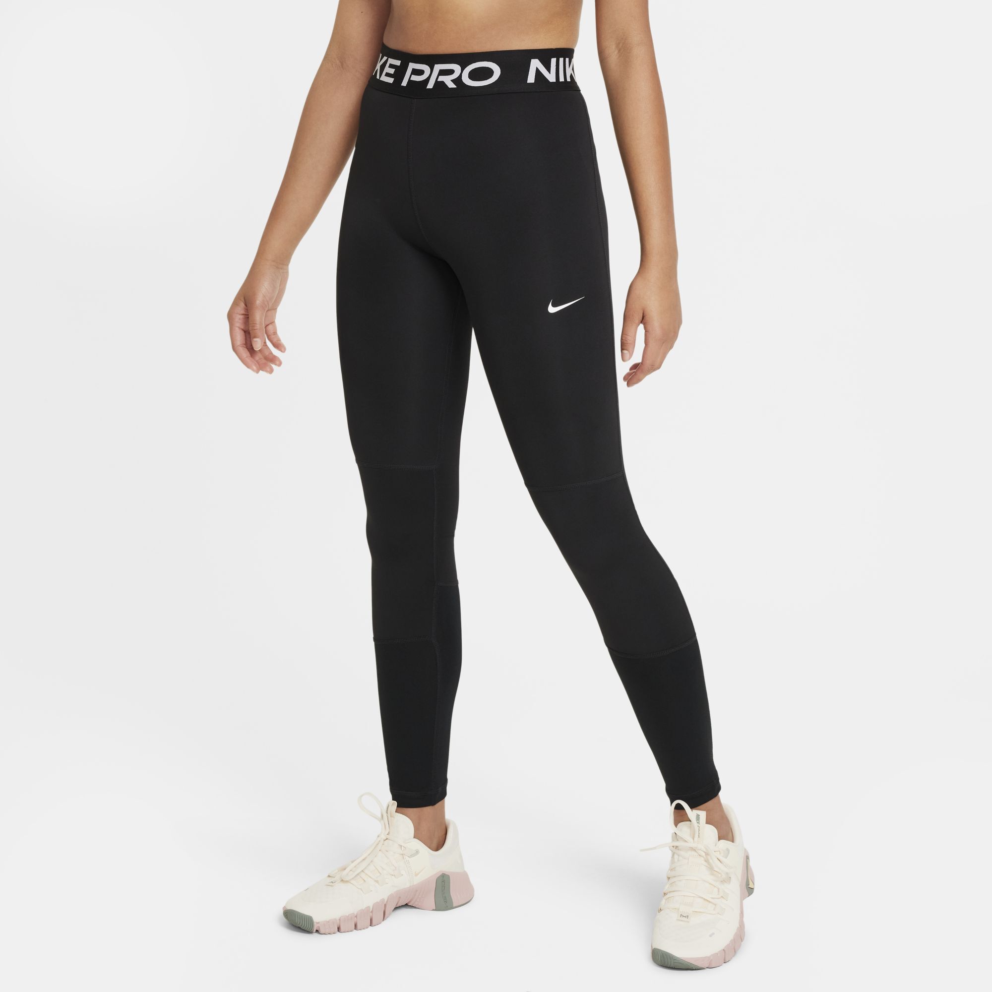 Nike Pro Dri-FIT, Blanco/Negro, hi-res