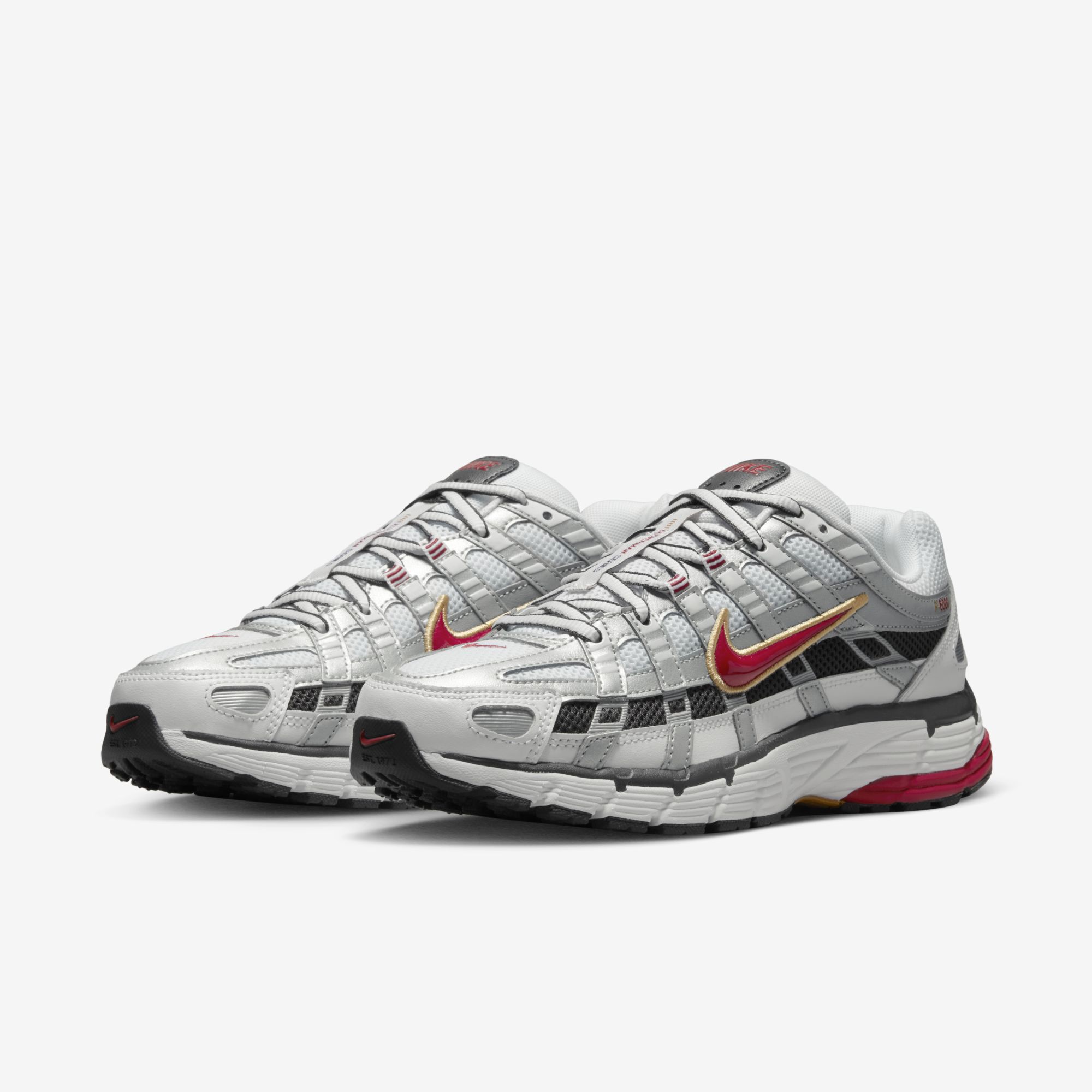 Nike P6000, Blanco/Rojo Varsity-Mtlc Platino, hi-res