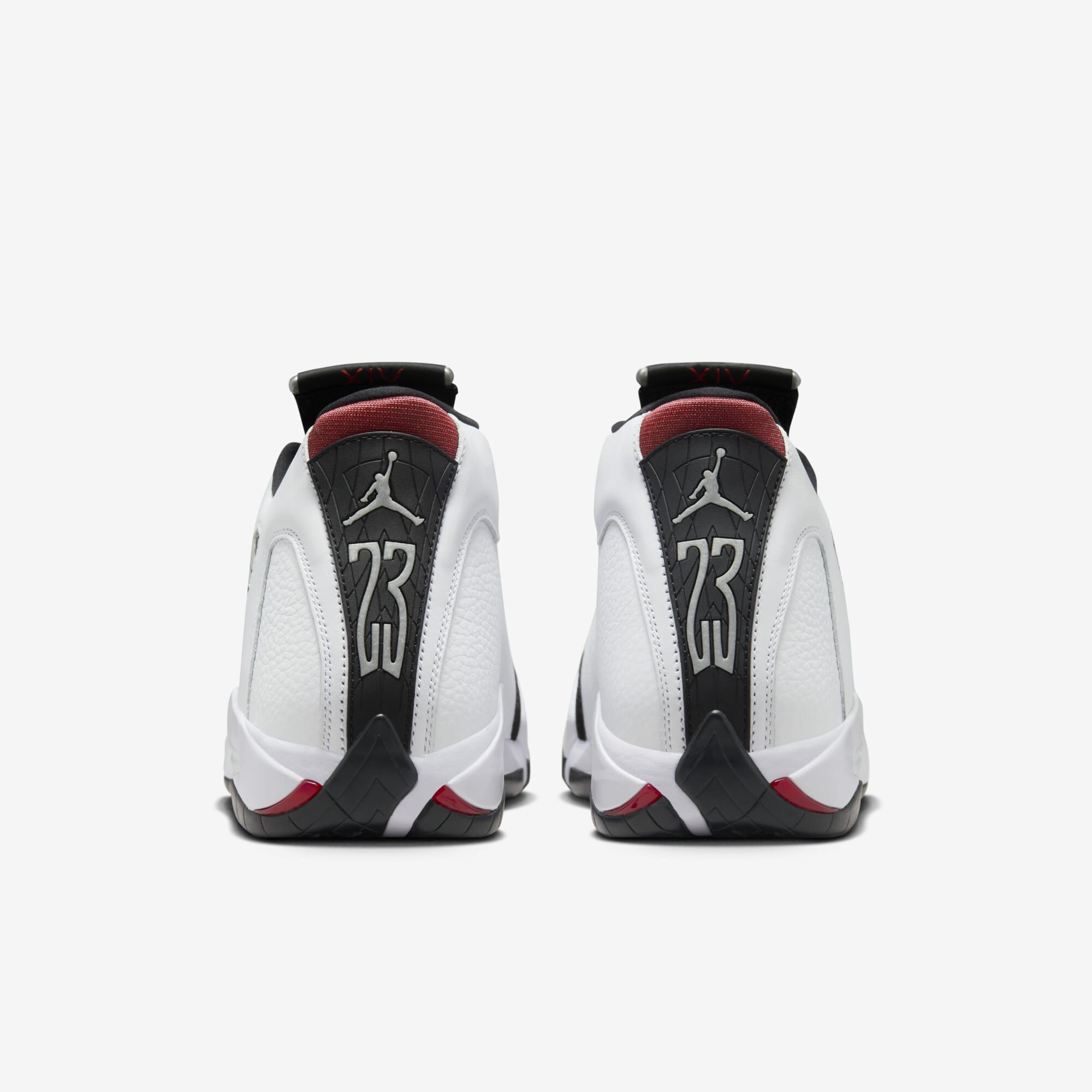 Air Jordan 14 Retro, Blanco/Negro/Plata Metalizado/Rojo Universidad, hi-res