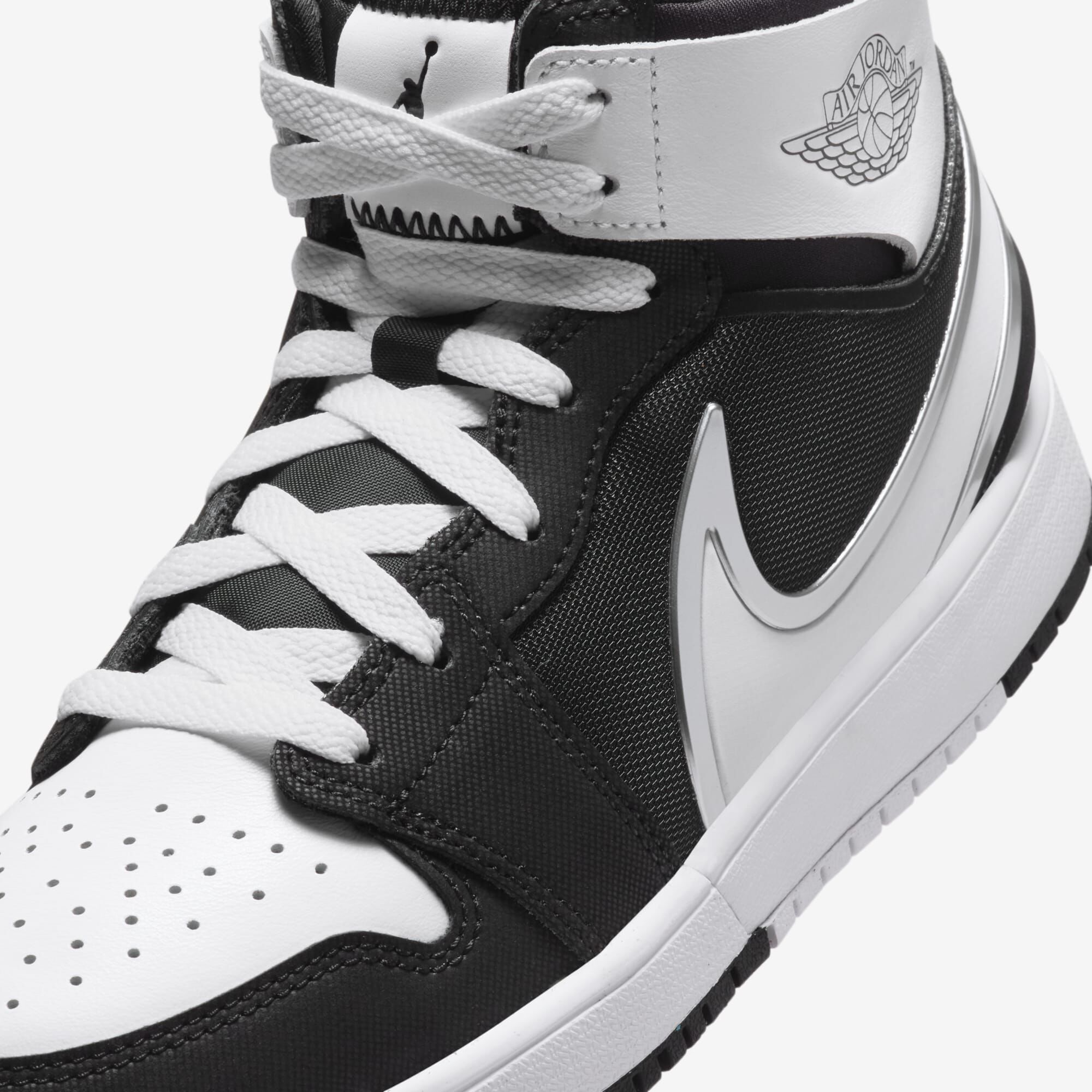 Jordan 1 Mid RM EasyOn, Negro/Blanco, hi-res