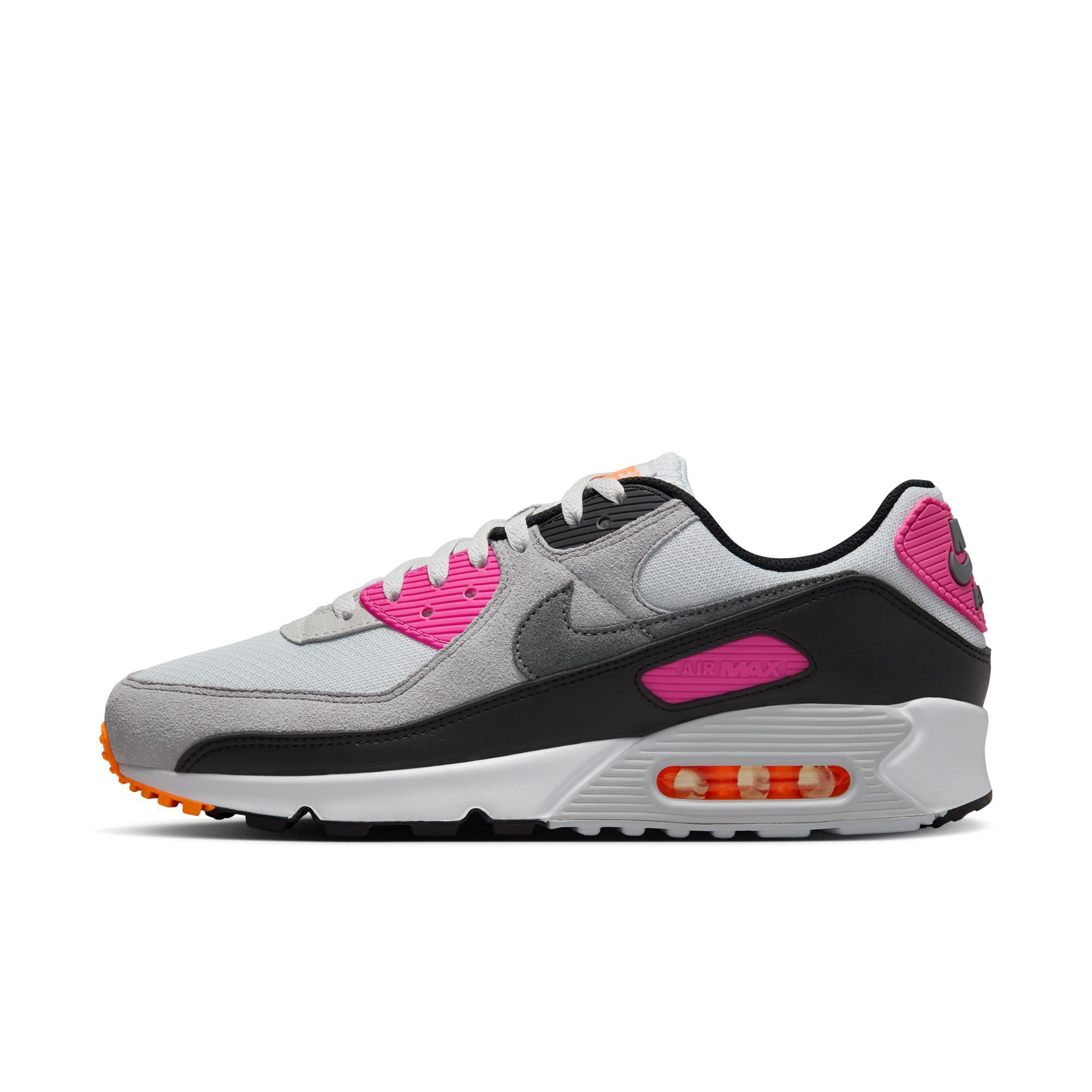 Nike Air Max 90, Platino Puro/Rosa Alquimia/Naranja Total/Gris Azulado, hi-res