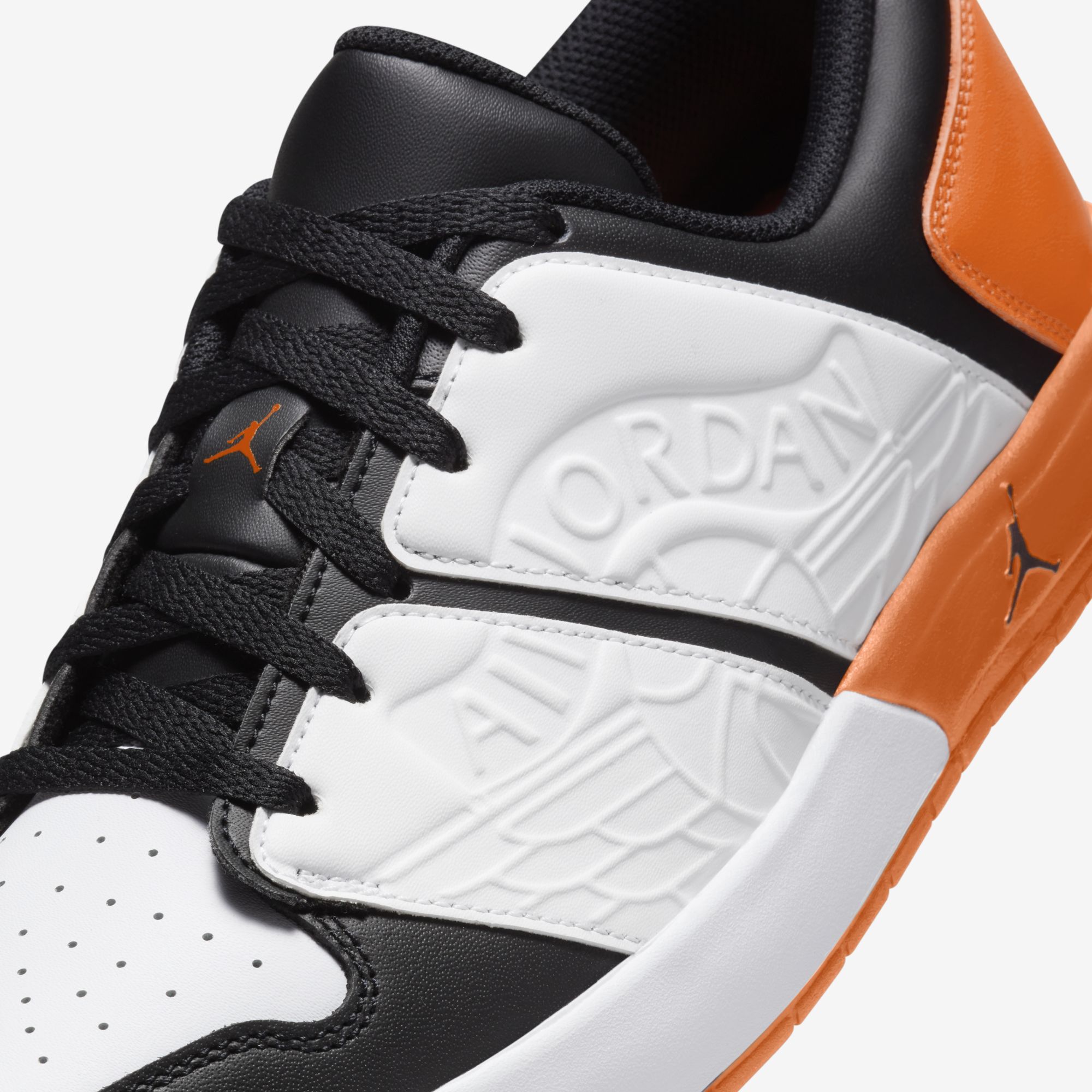 Jordan Nu Retro 1 Low, Blanco/Naranja Magma-Negro, hi-res