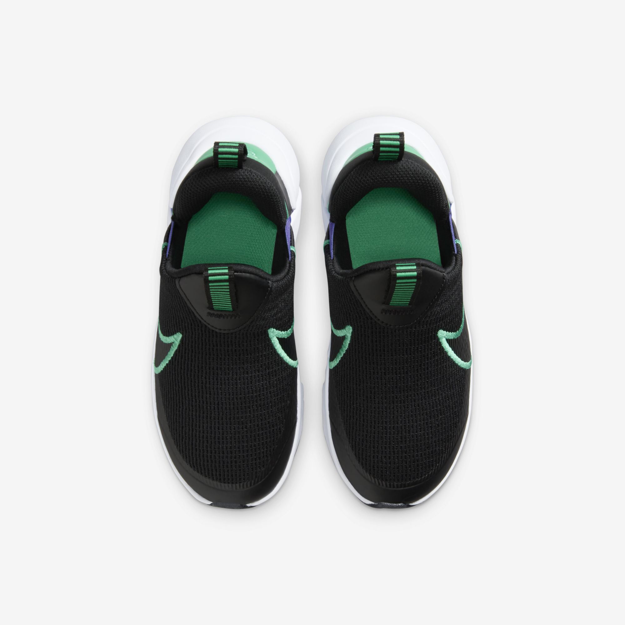 Nike Flex Plus 2, Negro/Verde Estadio-Blanco-Violeta Persa, hi-res