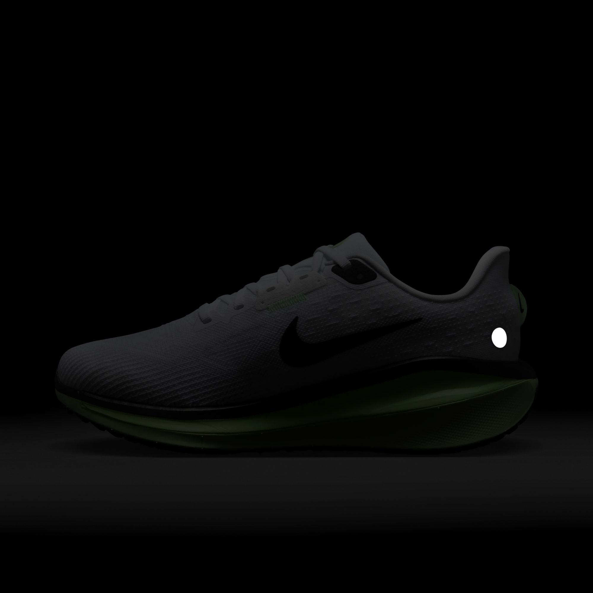 Nike Vomero 17, Blanco/Negro-Vapor Verde-Golpe Verde, hi-res