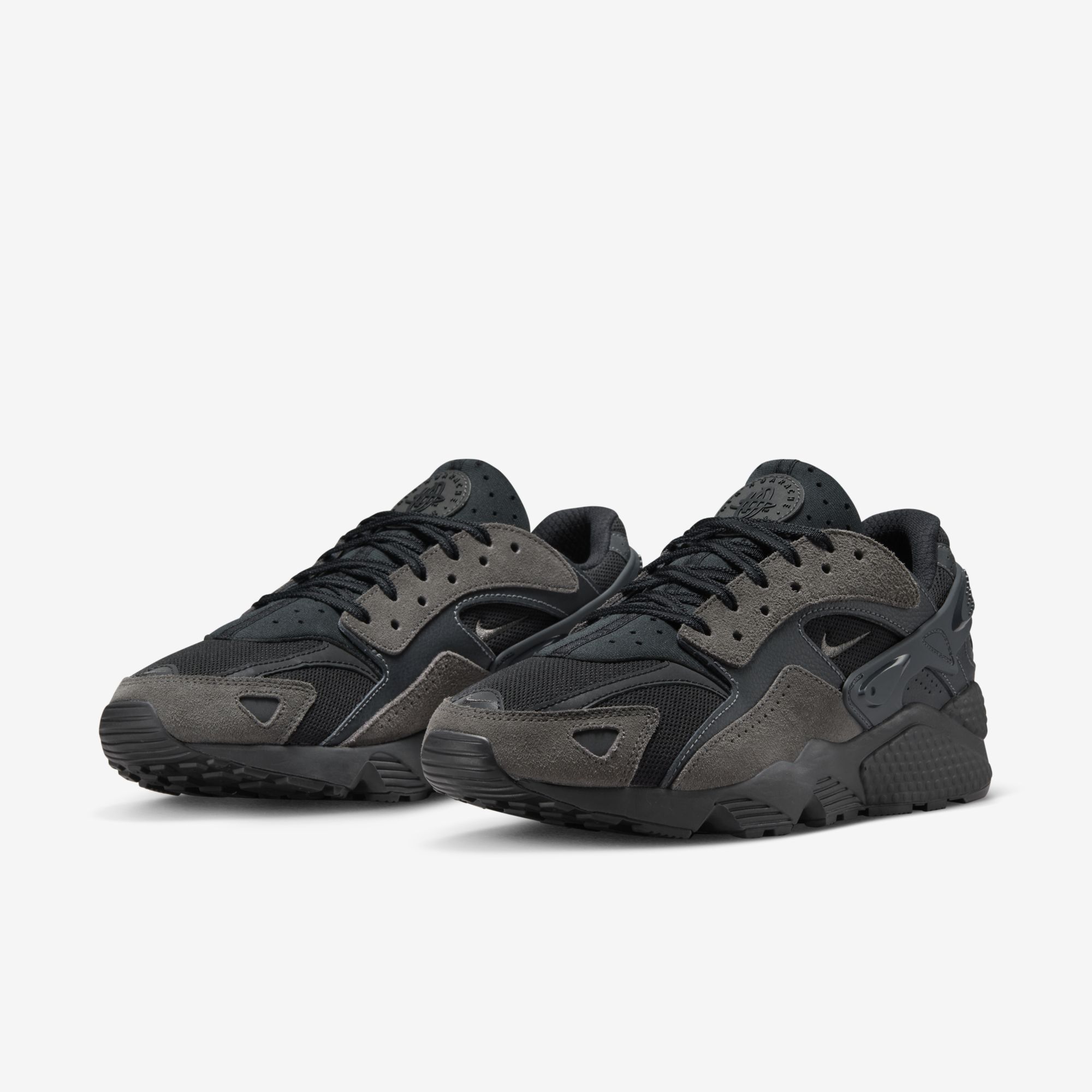 Nike Air Huarache Runner, Negro/Fresno Medio-Antracita, hi-res