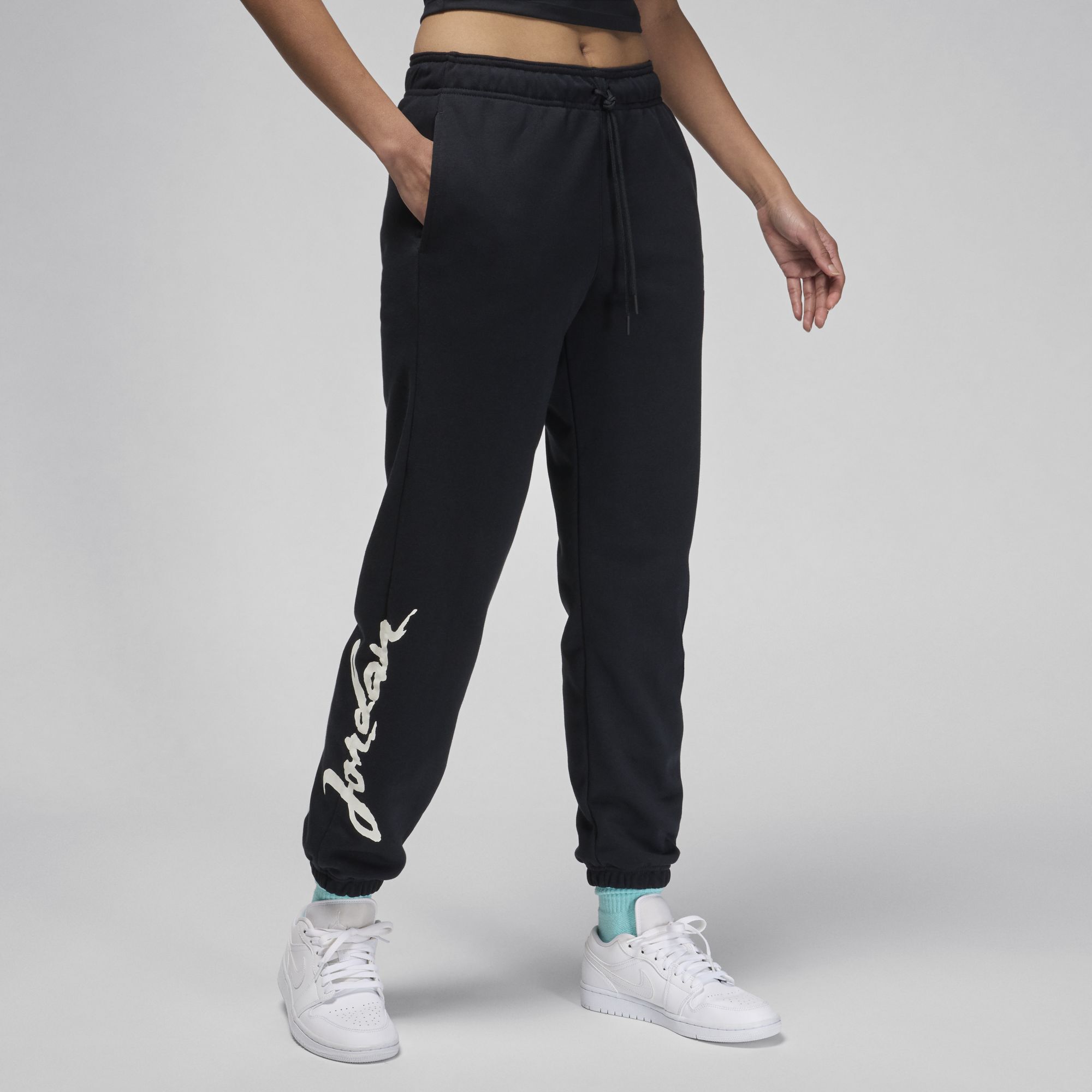 Jordan Brooklyn Fleece, Negro/Vela, hi-res