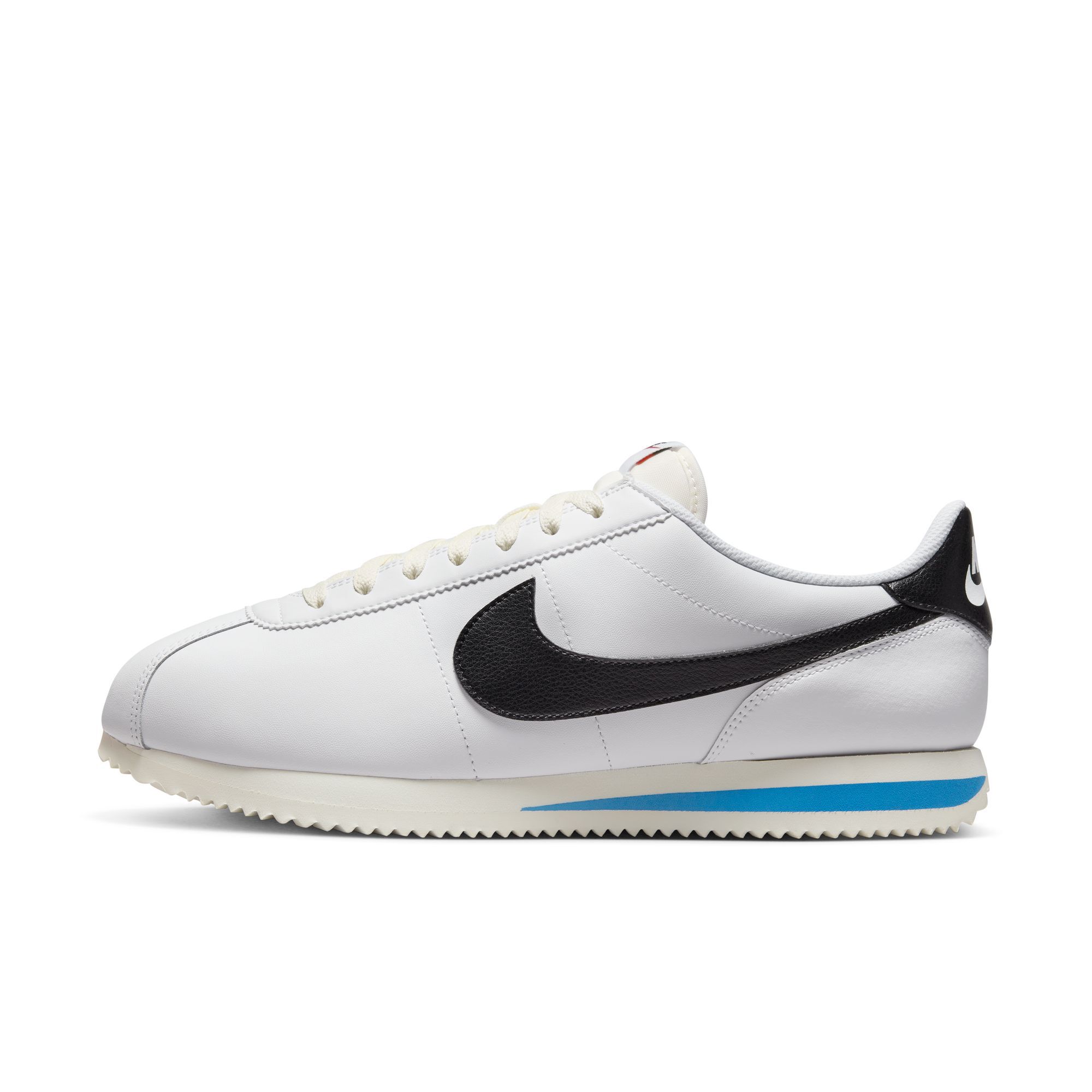 Nike Cortez, Blanco/Azul Foto Claro/Vela/Negro, hi-res