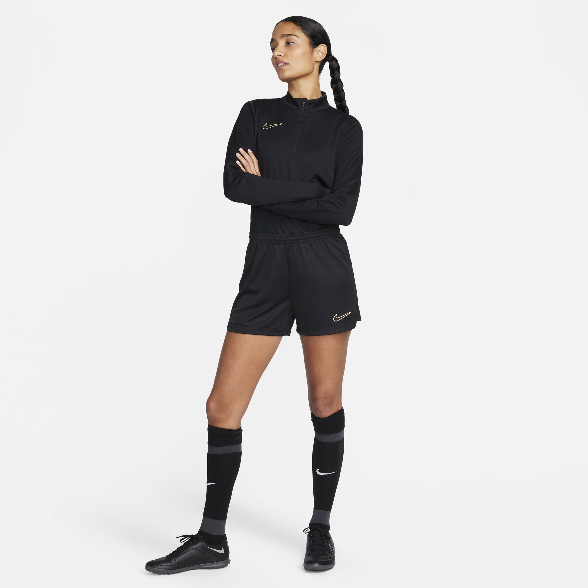 Nike Dri-FIT Academy 23, Negro/Negro/Oro metalizado, hi-res