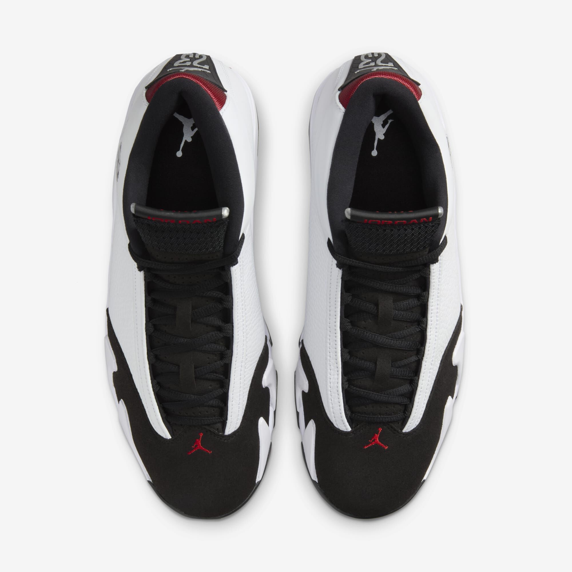 Air Jordan 14 Retro, Blanco/Negro/Plata Metalizado/Rojo Universidad, hi-res