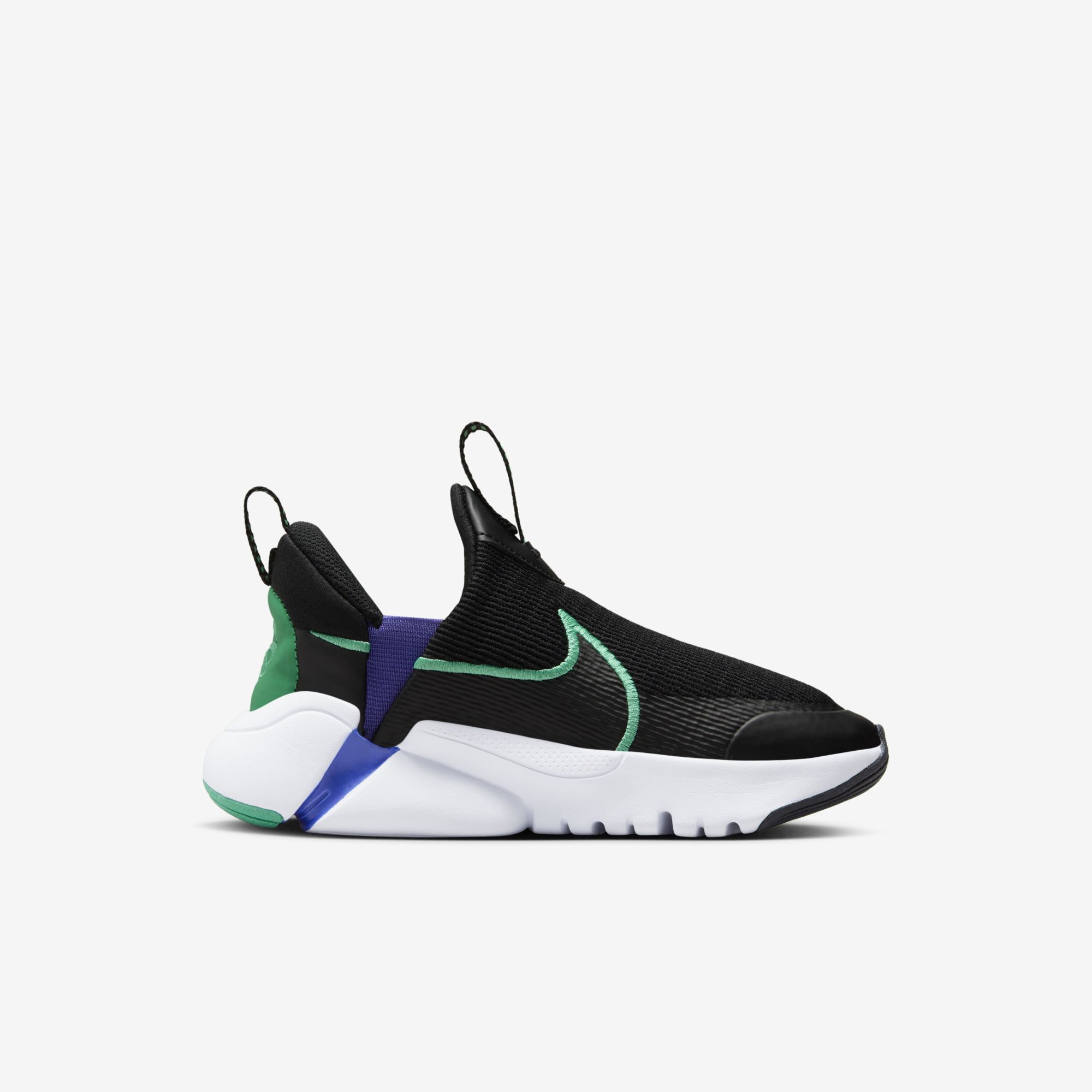 Nike Flex Plus 2, Negro/Verde Estadio-Blanco-Violeta Persa, hi-res