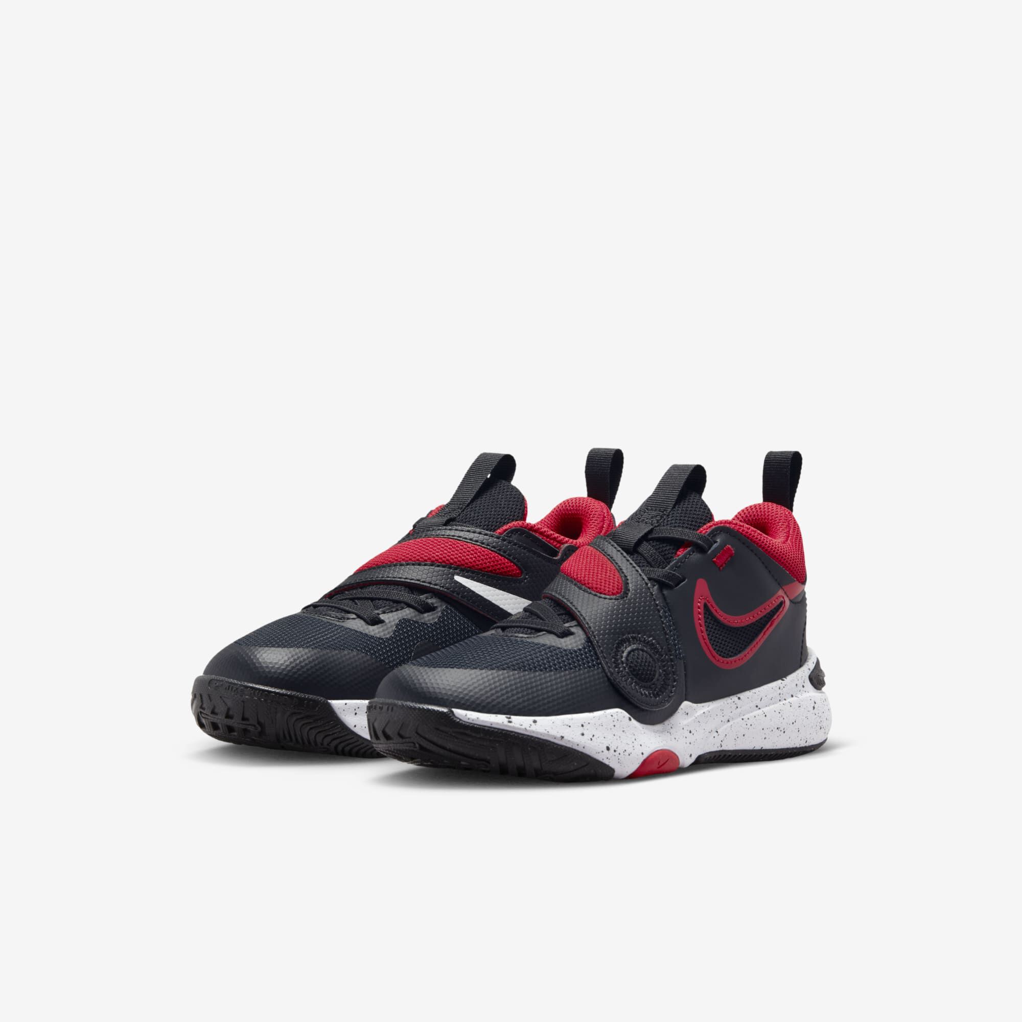 Nike Team Hustle D 11, Negro/Blanco/Rojo Universitario, hi-res