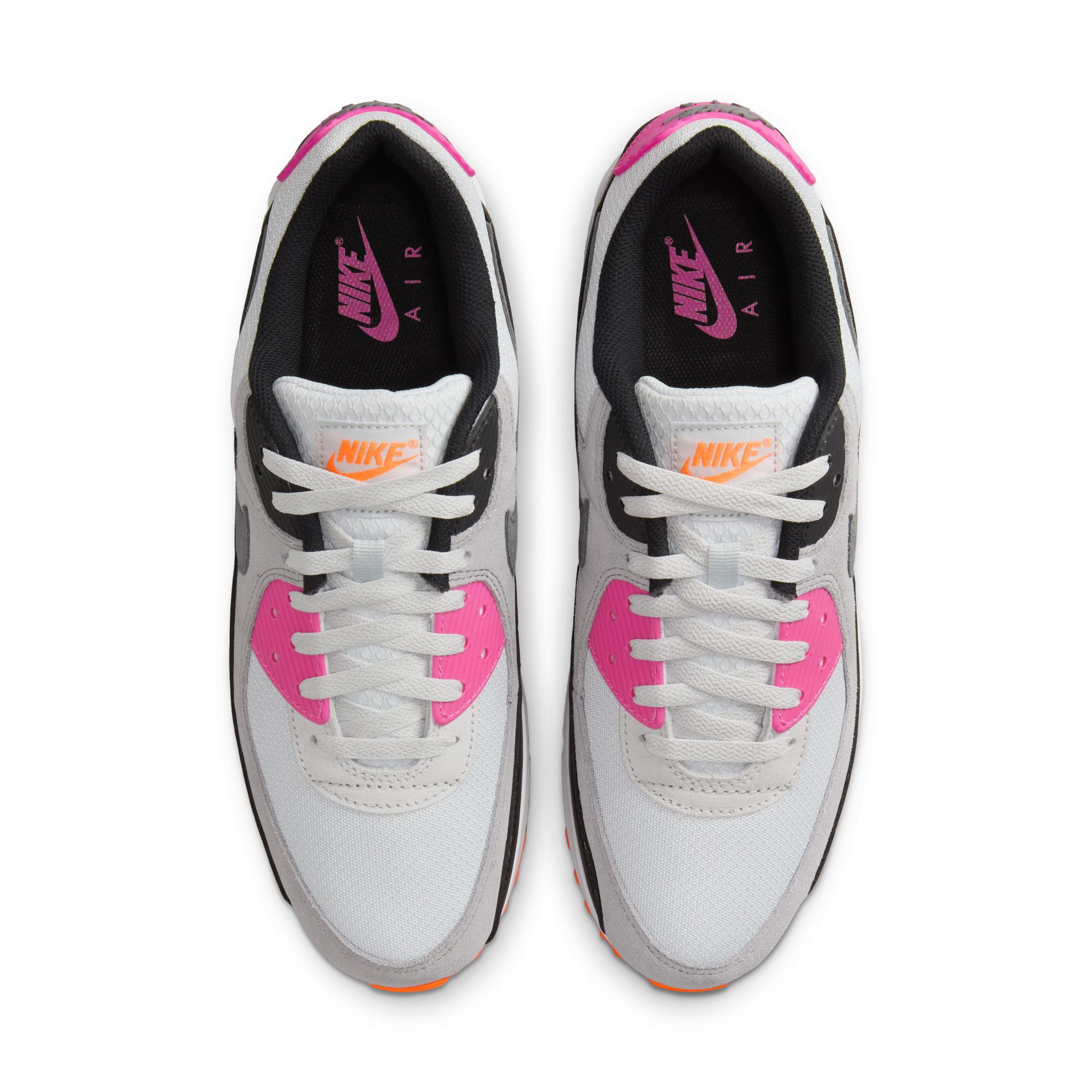 Nike Air Max 90, Platino Puro/Rosa Alquimia/Naranja Total/Gris Azulado, hi-res