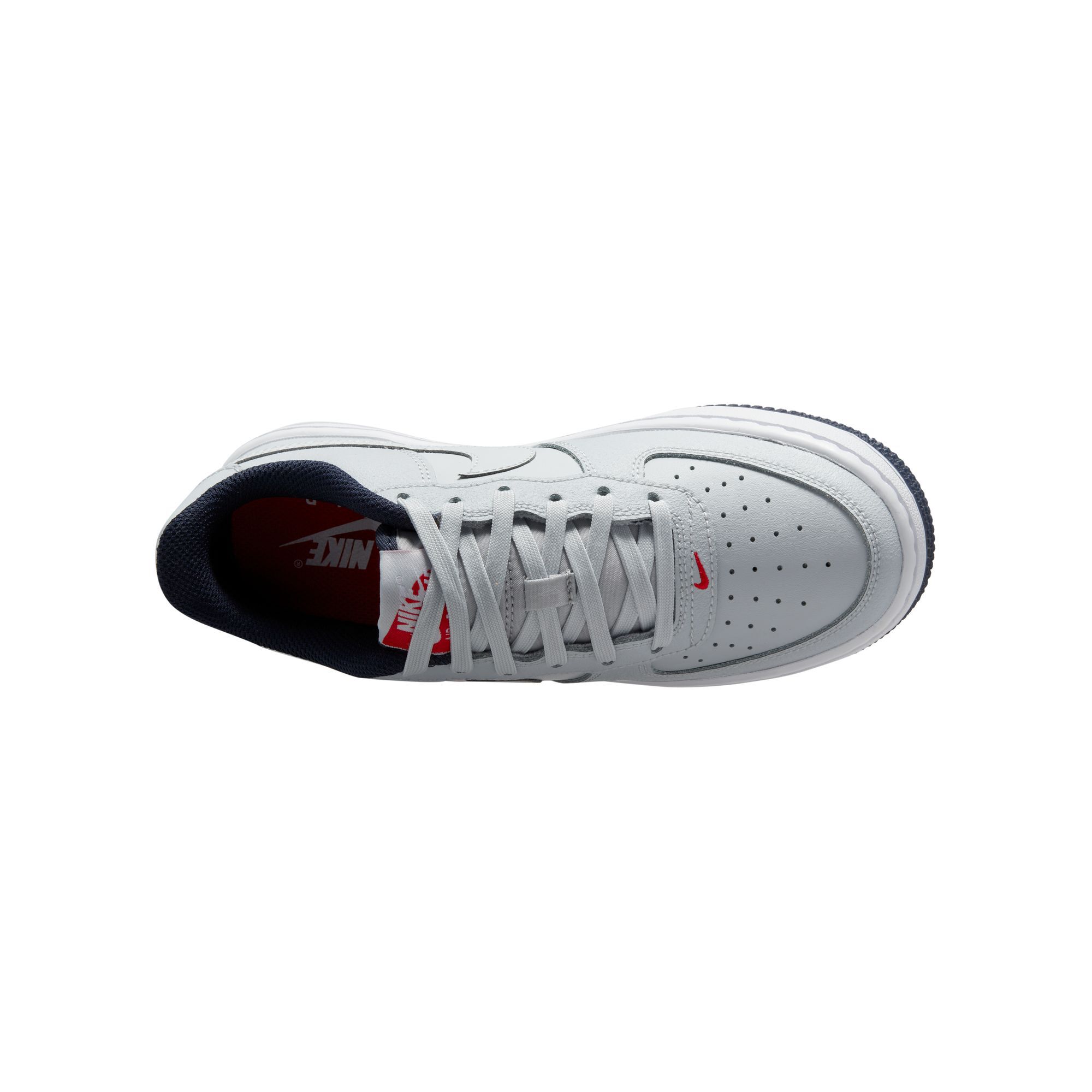 Nike Air Force 1 LV8 4, Platino Puro/Rojo Universitario/Obsidiana/Platino Puro, hi-res