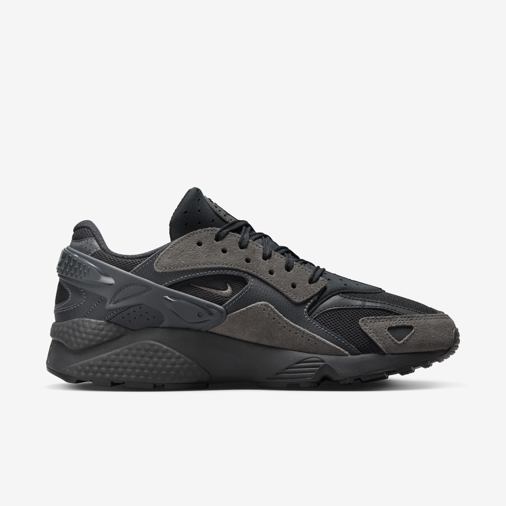 Nike Air Huarache Runner, Negro/Fresno Medio-Antracita, hi-res