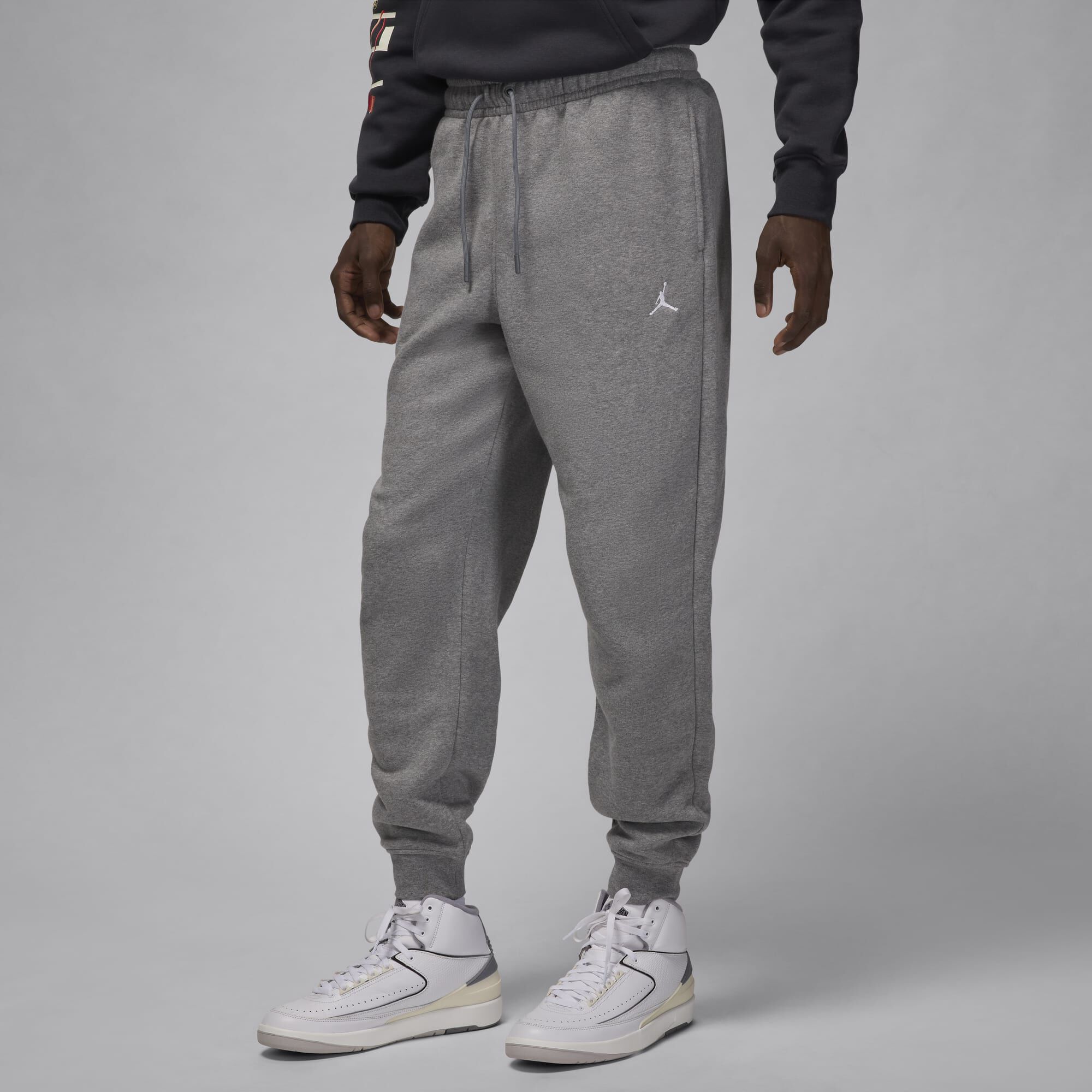 Jordan Brooklyn Fleece, Carbono Brezo/Blanco, hi-res