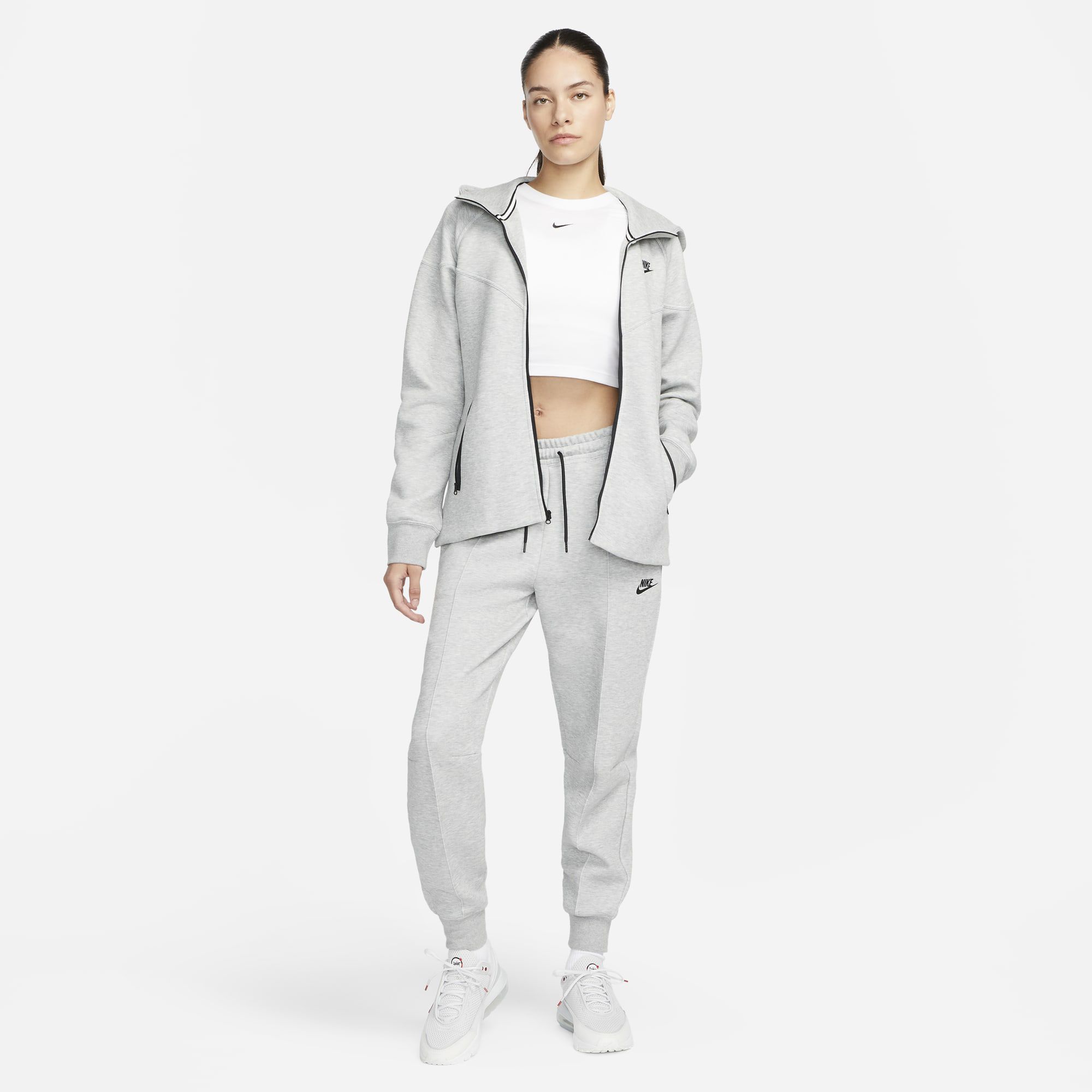 Nike Sportswear Tech Fleece Windrunner, Gris Oscuro Jaspeado/Negro, hi-res