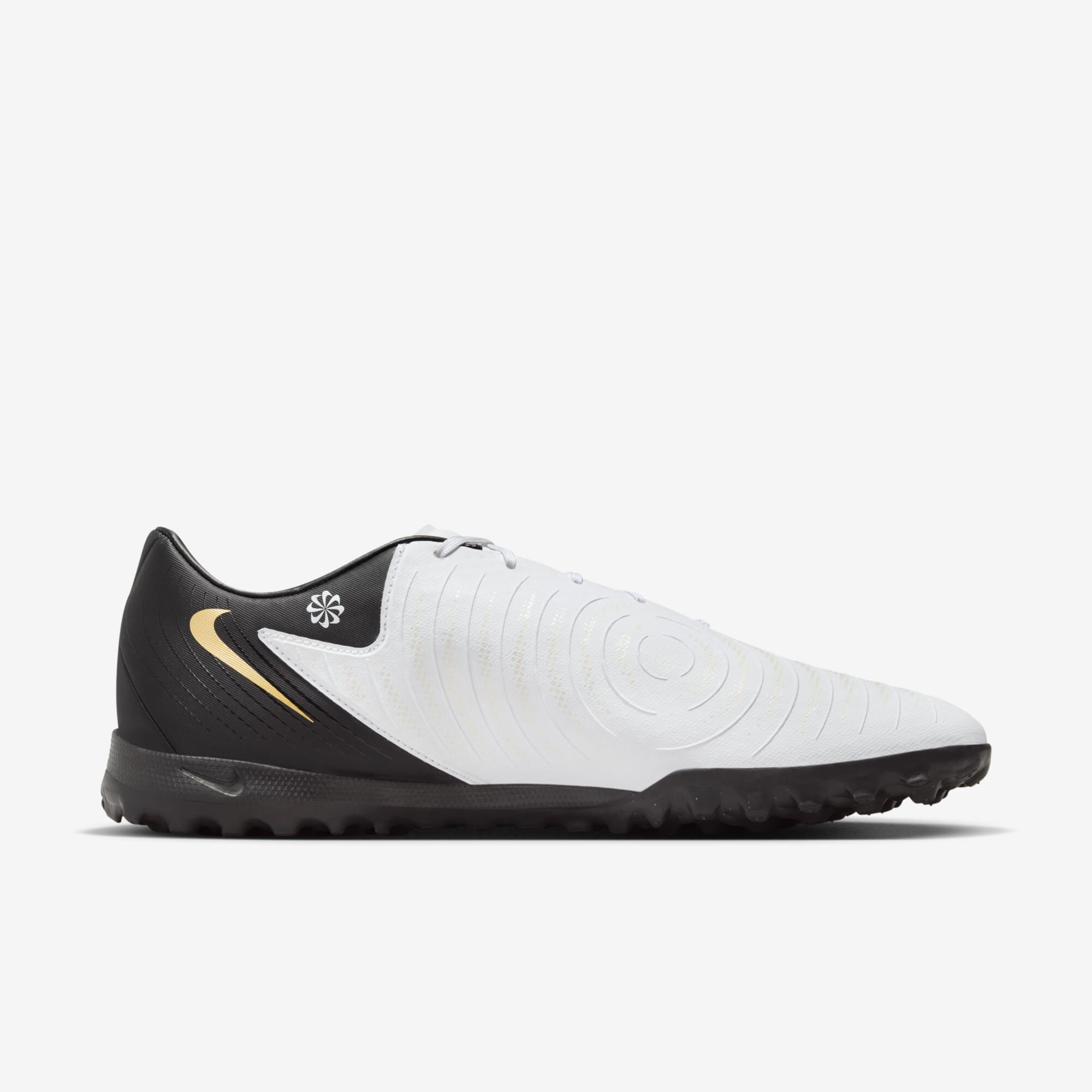 Nike Phantom GX 2 Academy, Blanco/Negro-Mtlc Gold Coin, hi-res