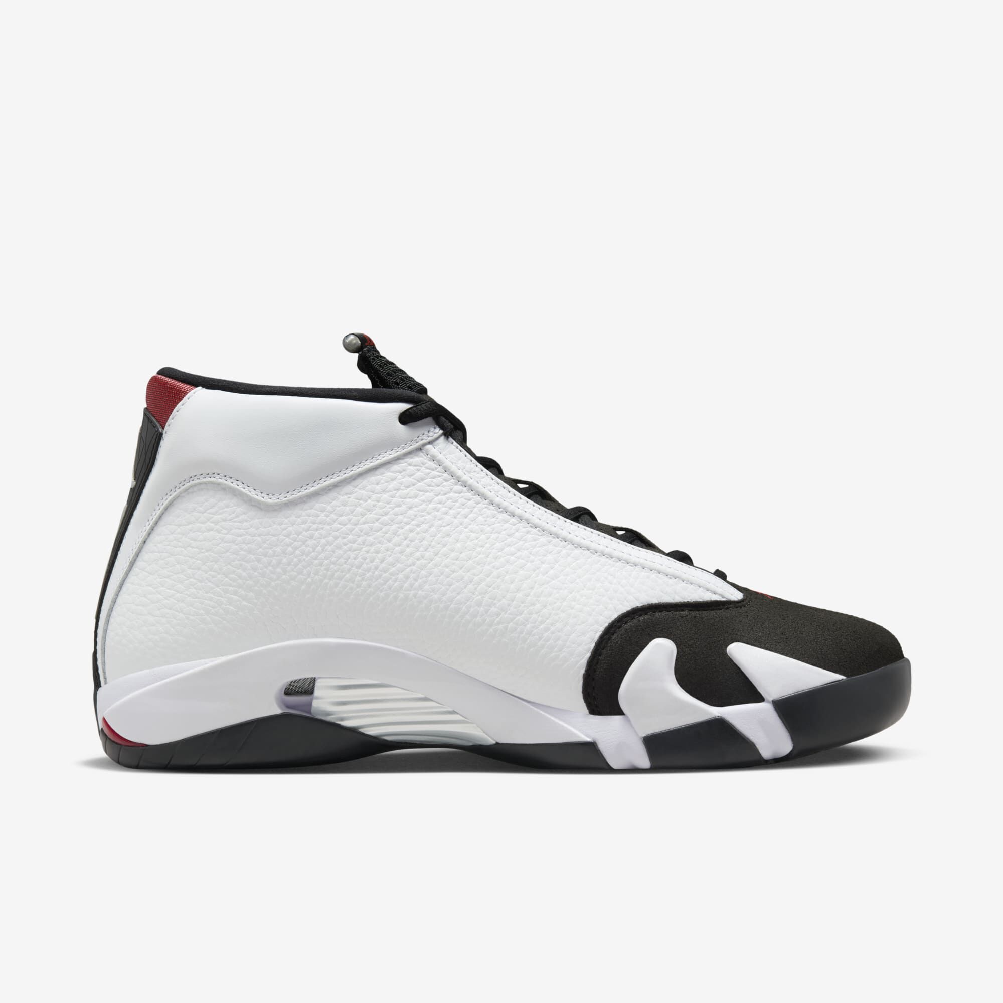 Air Jordan 14 Retro, Blanco/Negro/Plata Metalizado/Rojo Universidad, hi-res