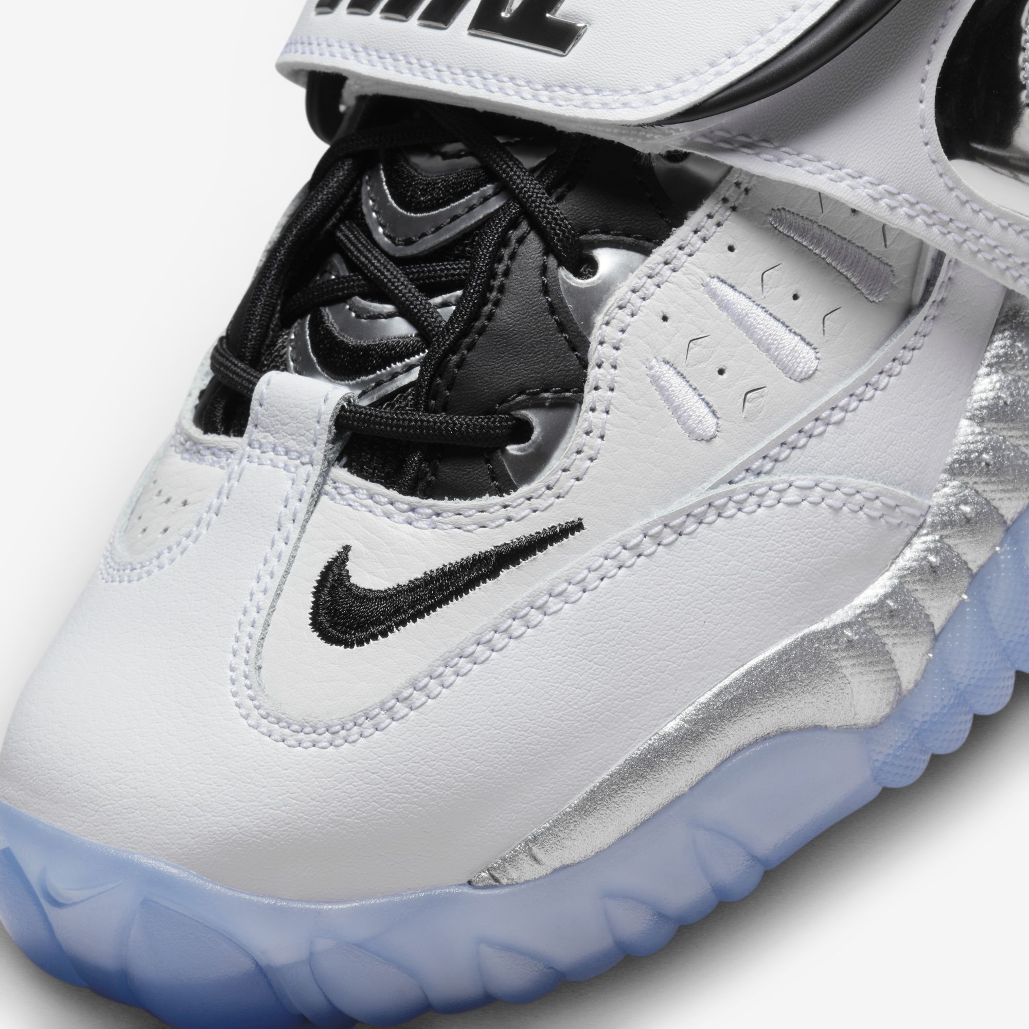 Nike Air Adjust Force 2023, Blanco/Negro/Transparente/Plata metalizado, hi-res