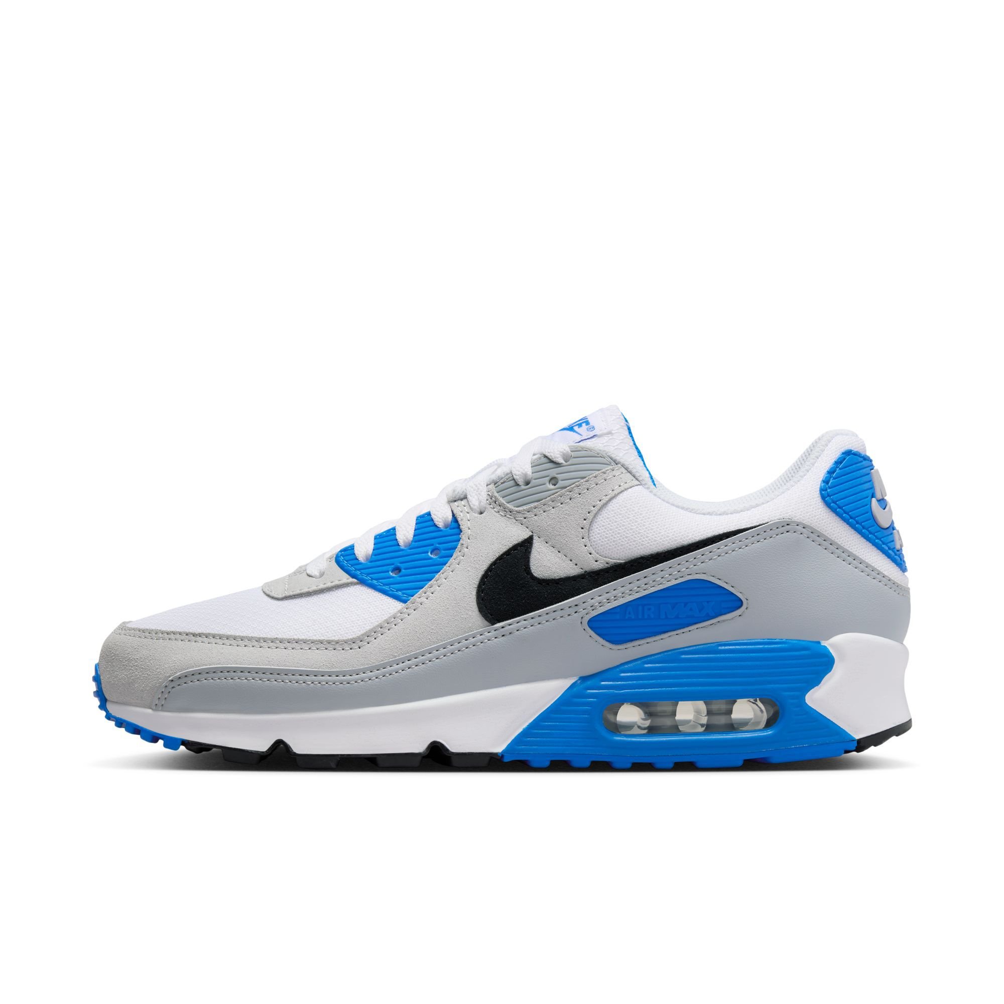 Nike Air Max 90, Blanco/Azul foto/Platino puro/Negro, hi-res