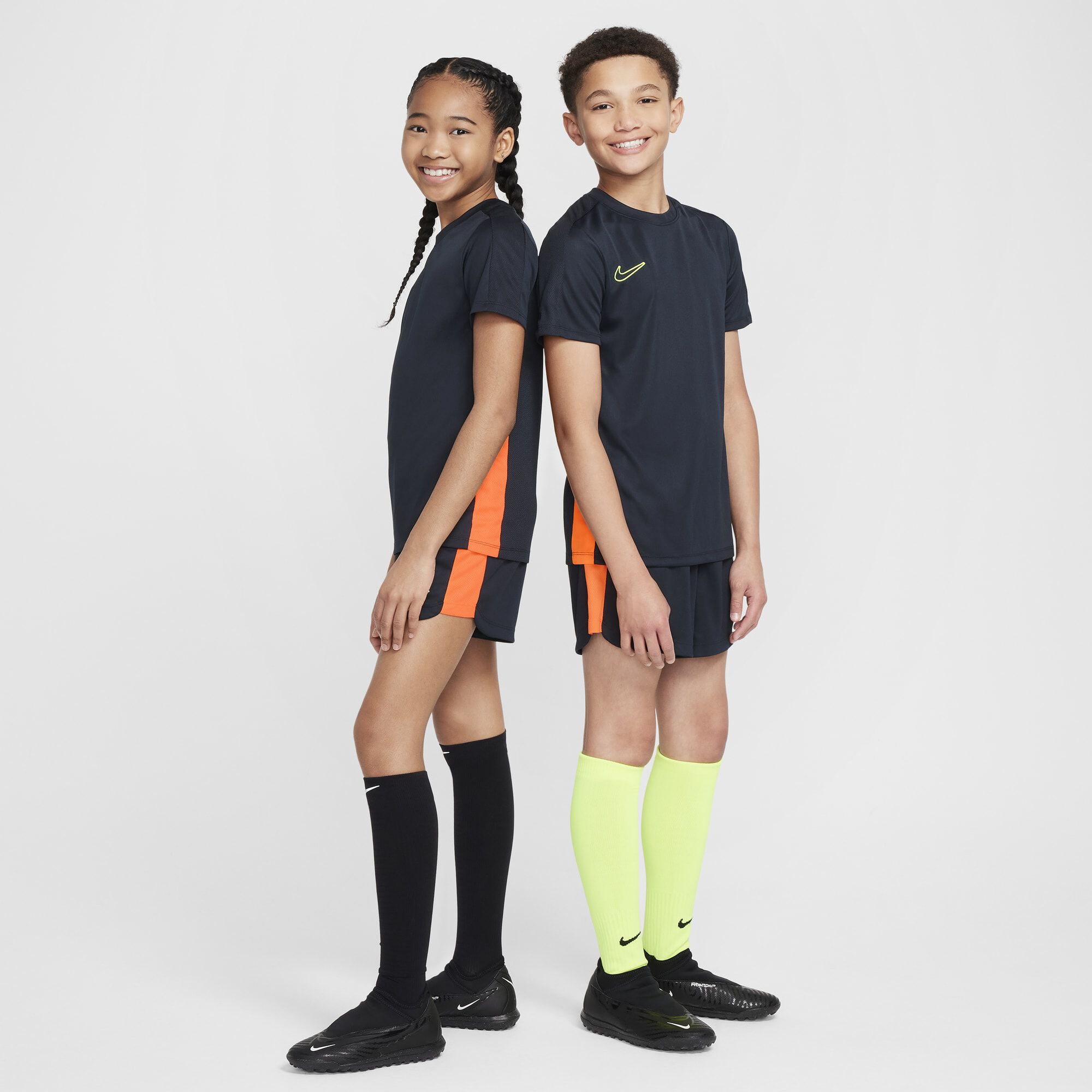 Nike Dri-FIT Academy23, Obsidiana Oscura/Naranja Total/Voltioio, hi-res