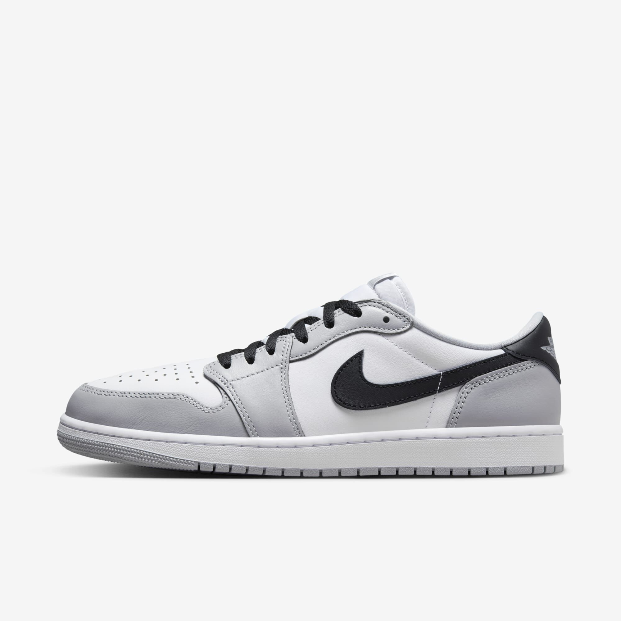 Air Jordan 1 Low OG, Blanco/Gris lobo/Negro, hi-res