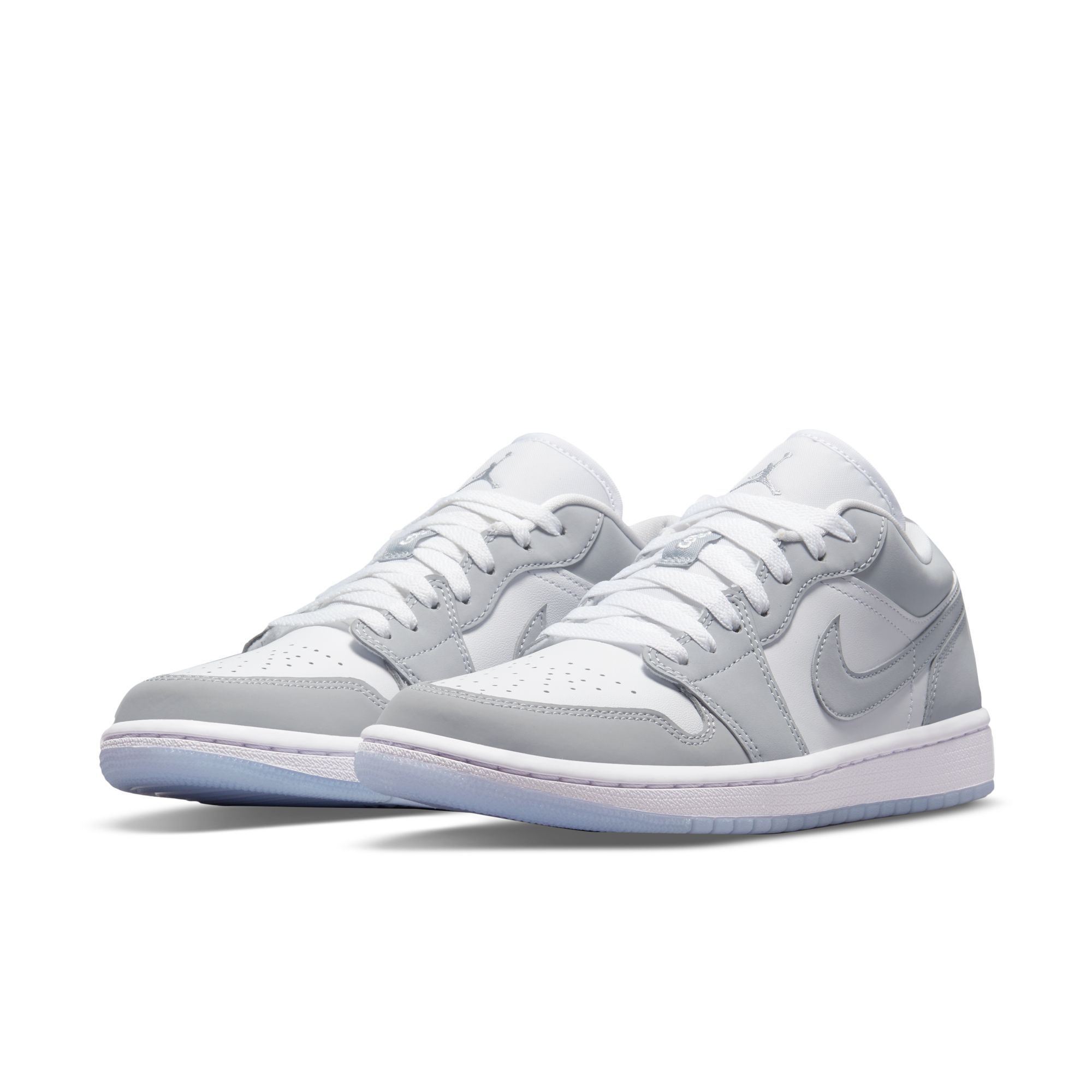 Air Jordan 1 Low, Blanco/Aluminio/Gris Lobo, hi-res