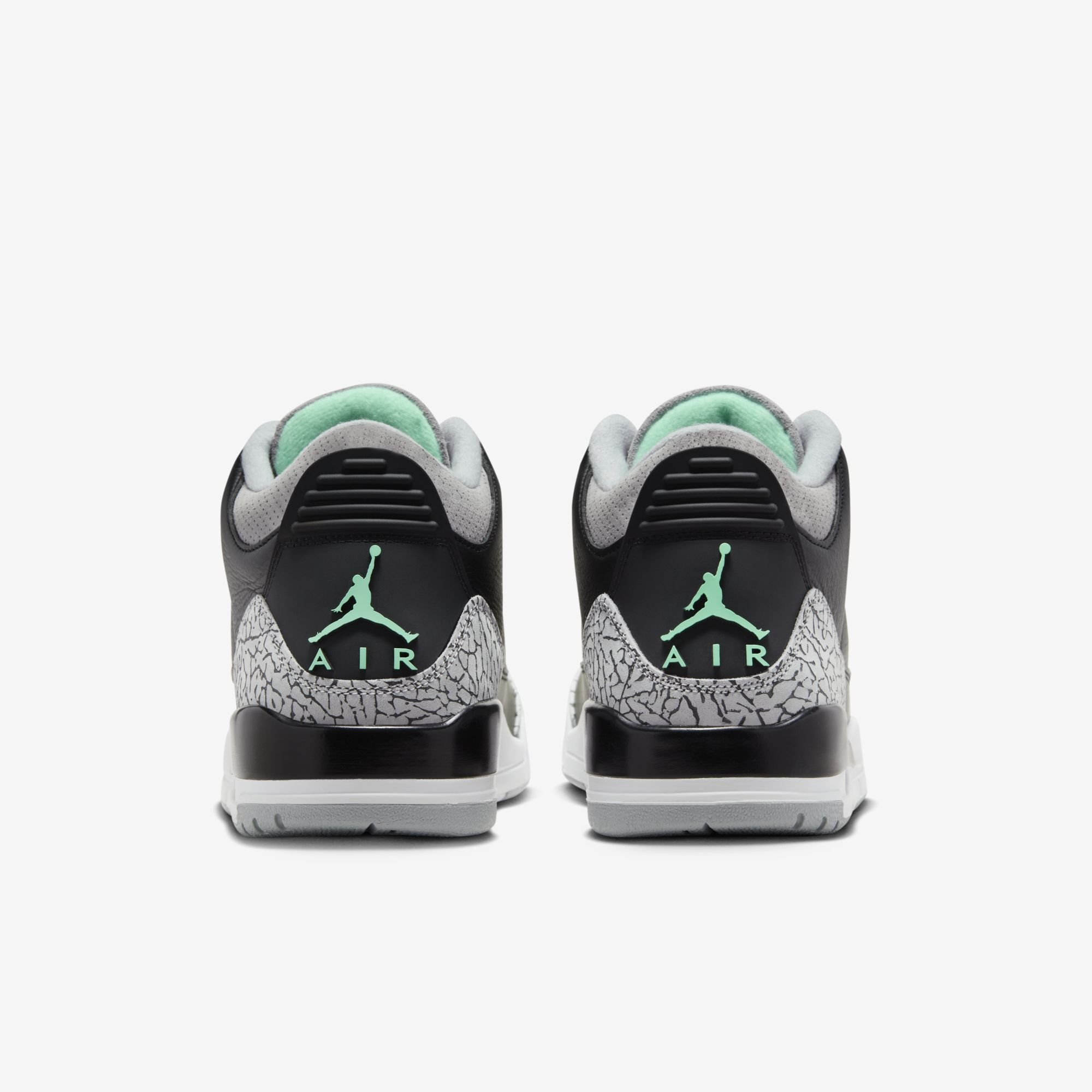 Air Jordan 3 Retro, Negro/Verde Brillo-Lobo Gris-Blanco, hi-res