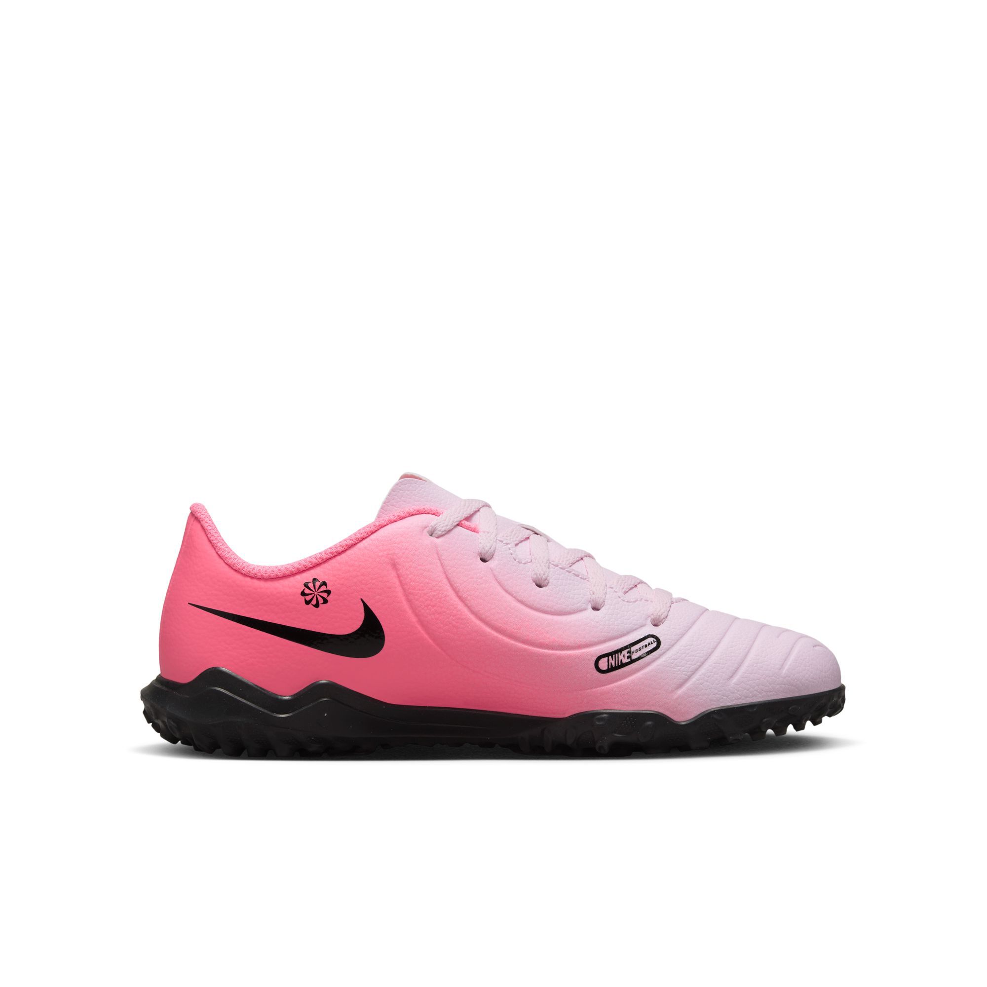 Nike Jr. Tiempo Legend 10 Club TF, Espuma Rosa /Negro, hi-res