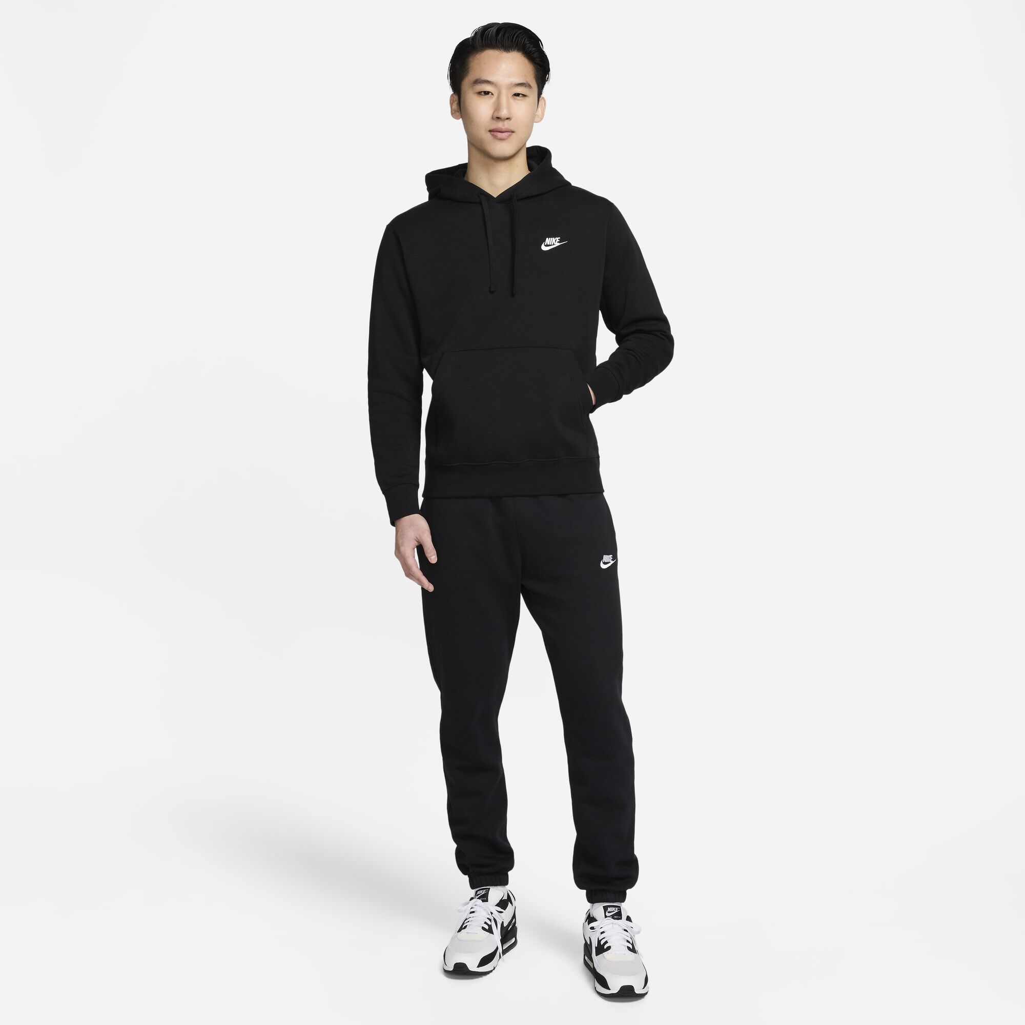 Nike Sportswear Club Fleece, Negro/Negro/Blanco, hi-res