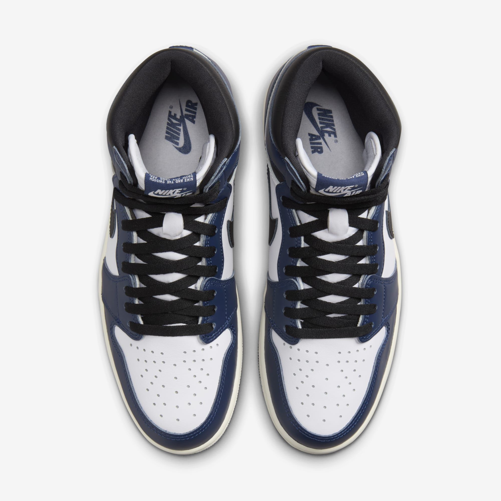 Air Jordan 1 Retro High OG, Azul marino medianoche/Blanco/Vela/Negro, hi-res