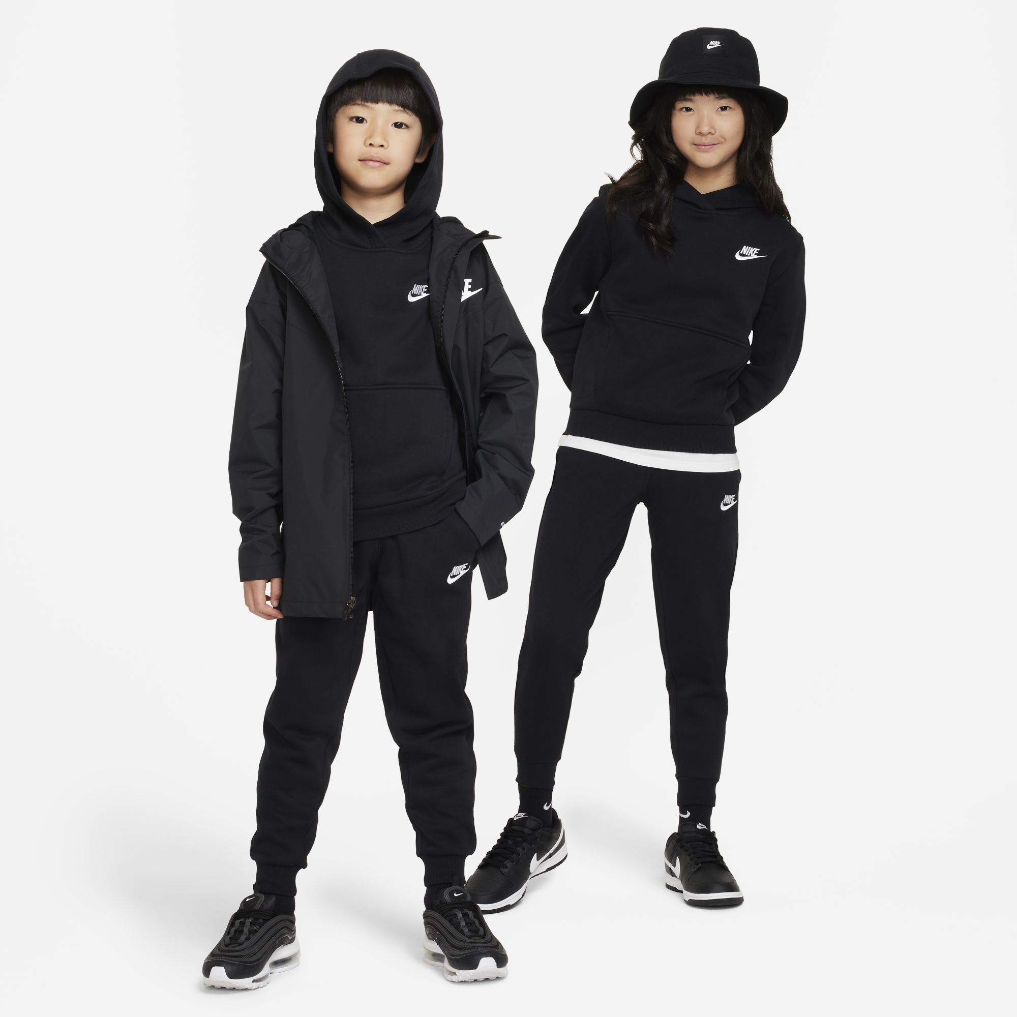 Nike Sportswear Club Fleece, Blanco/Negro, hi-res