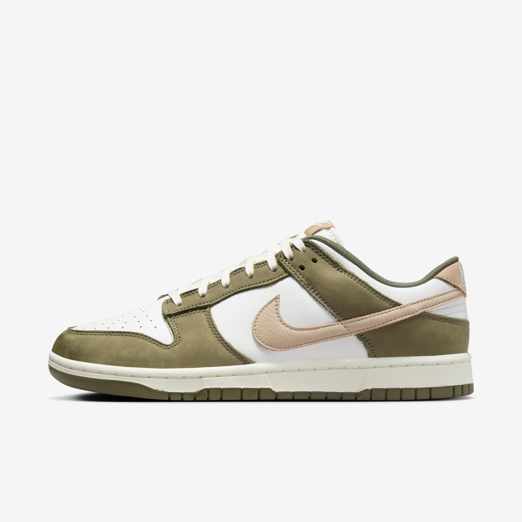 Nike Dunk Low Retro Premium, Oliva Medio/Blanco Cumbre/Vela/Cáñamo, hi-res