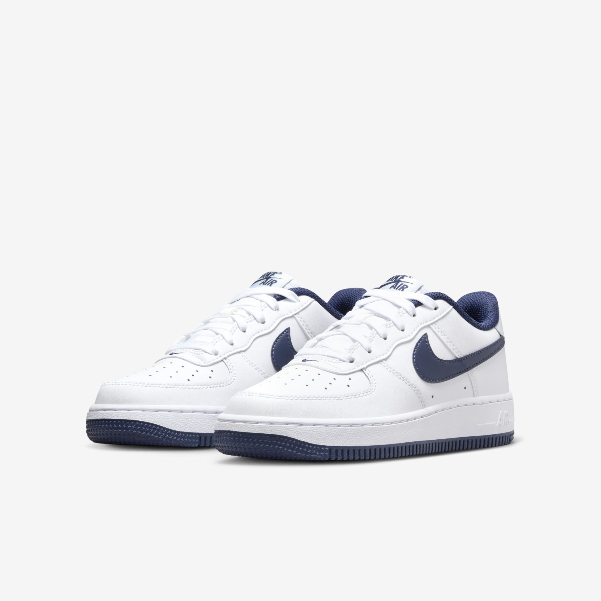 Nike Air Force 1, Blanco/Gris Fútbol/Marino Noche, hi-res