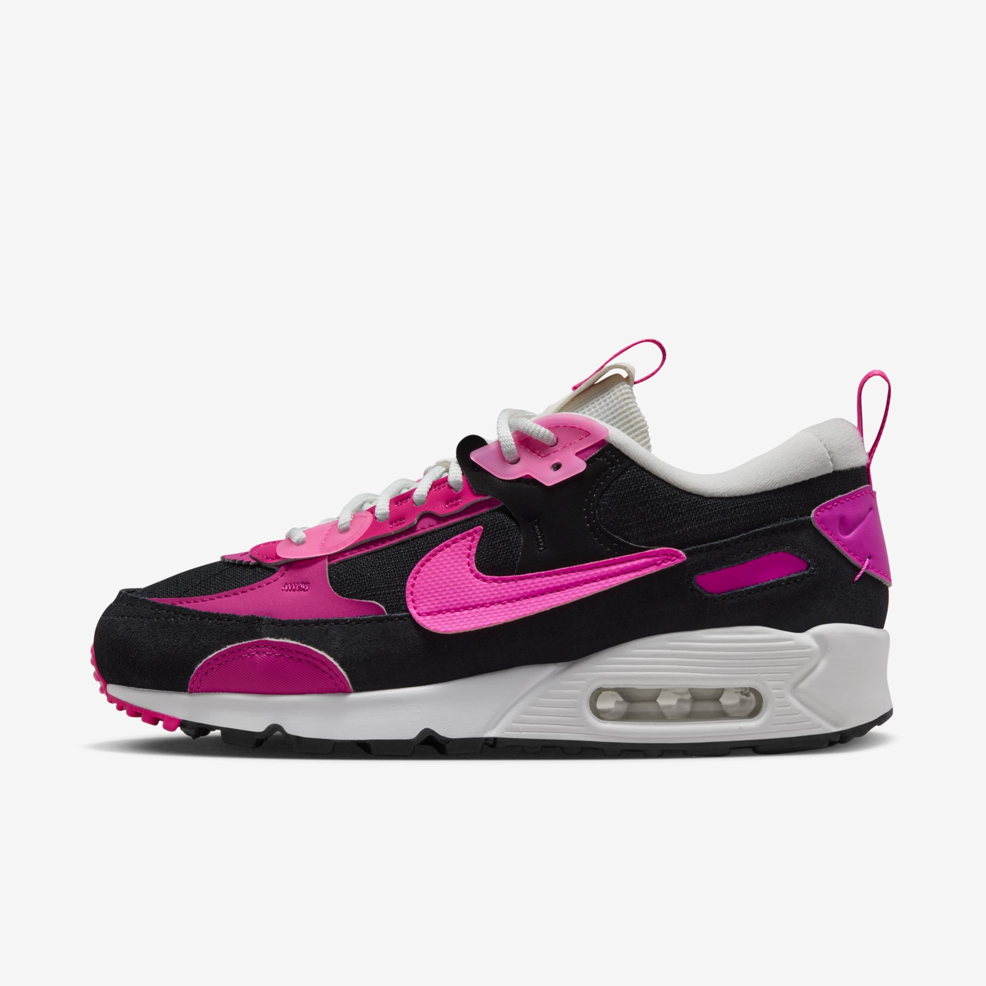 Nike Air Max 90 Futura, Blanco cumbre/Rojo espino/Negro/Rosa feroz, hi-res