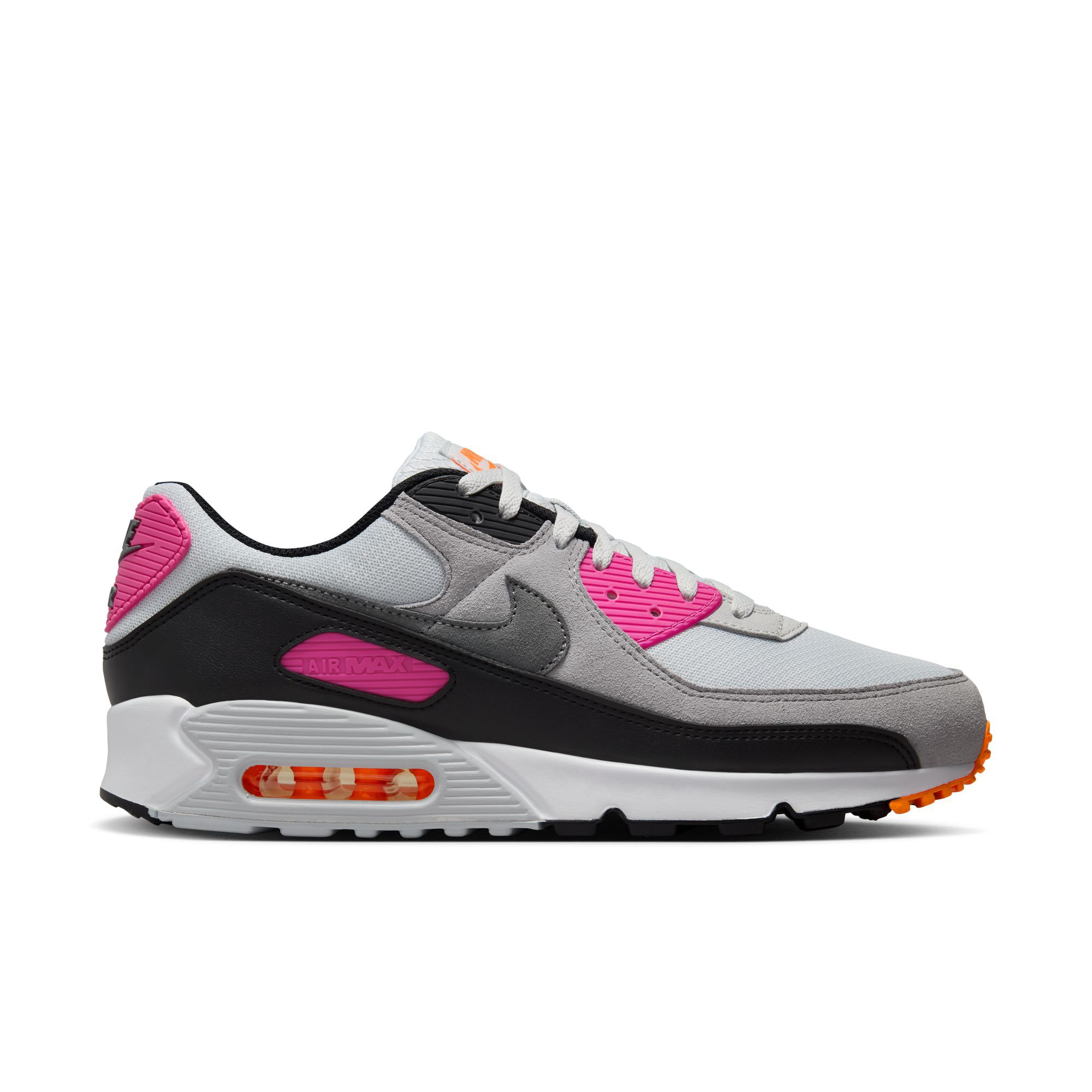 Nike Air Max 90, Platino Puro/Rosa Alquimia/Naranja Total/Gris Azulado, hi-res