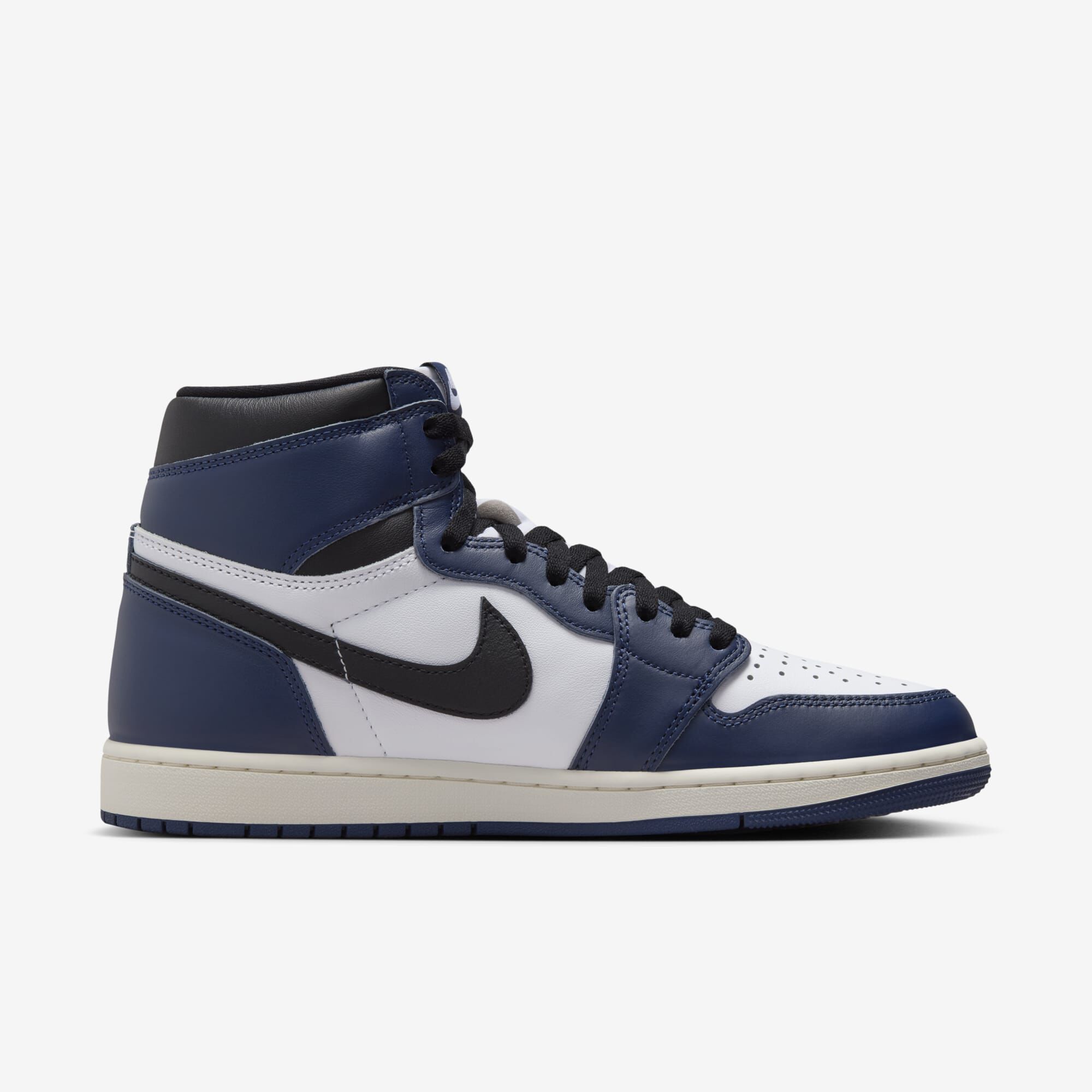 Air Jordan 1 Retro High OG, Azul marino medianoche/Blanco/Vela/Negro, hi-res