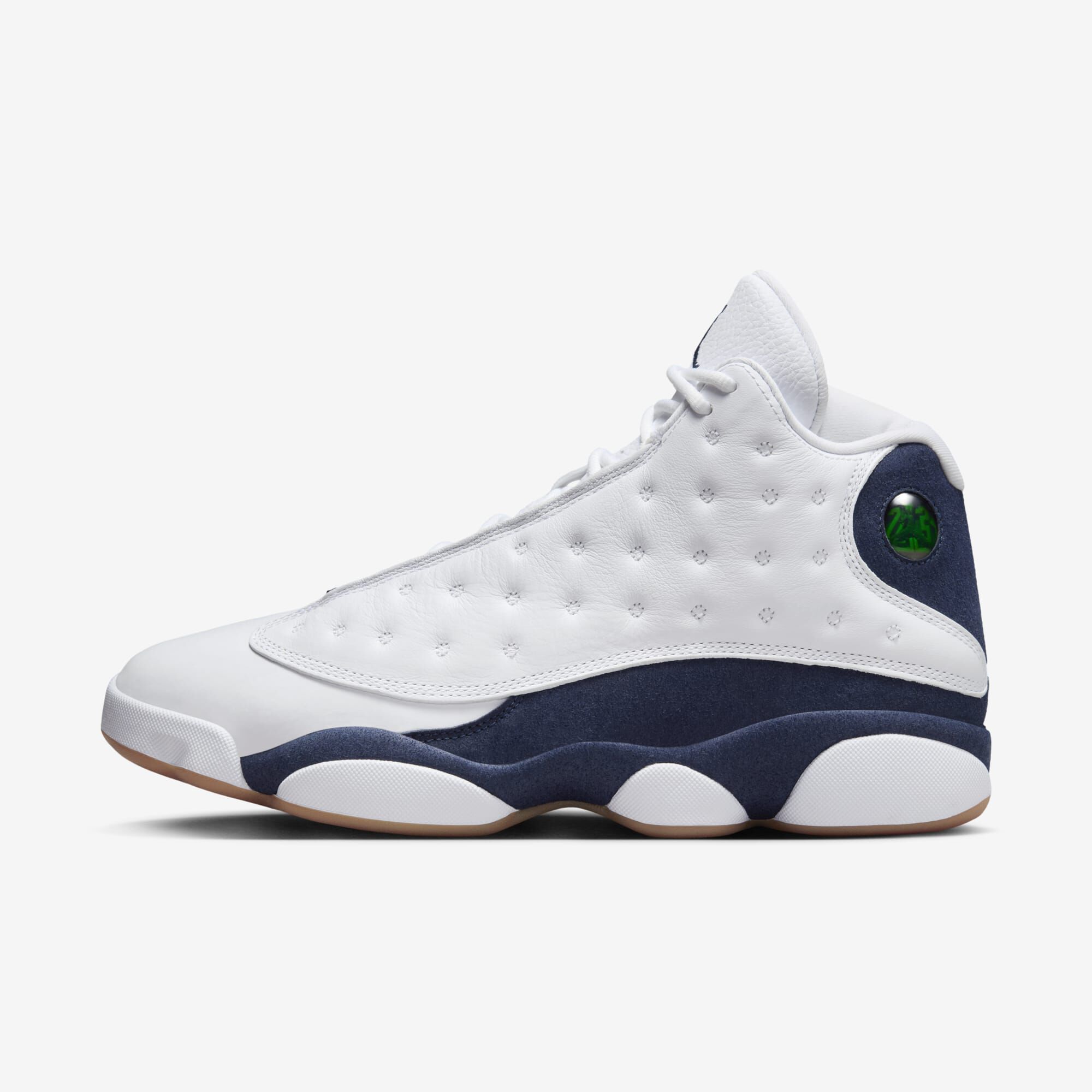 Air Jordan 13 Retro, Blanco/Marrón Claro Goma/Azul Marino Medianoche, hi-res