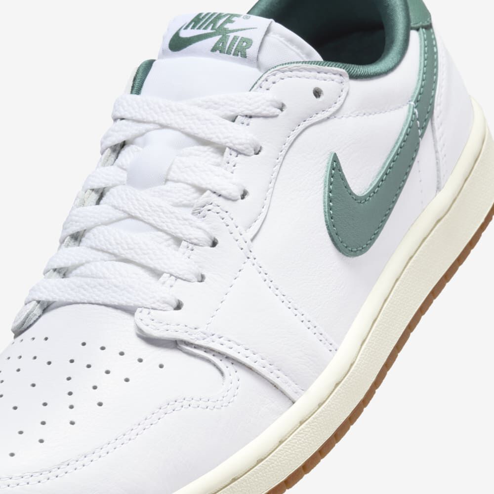 Air Jordan 1 Low OG, Blanco/Vela/Verde Oxidado, hi-res